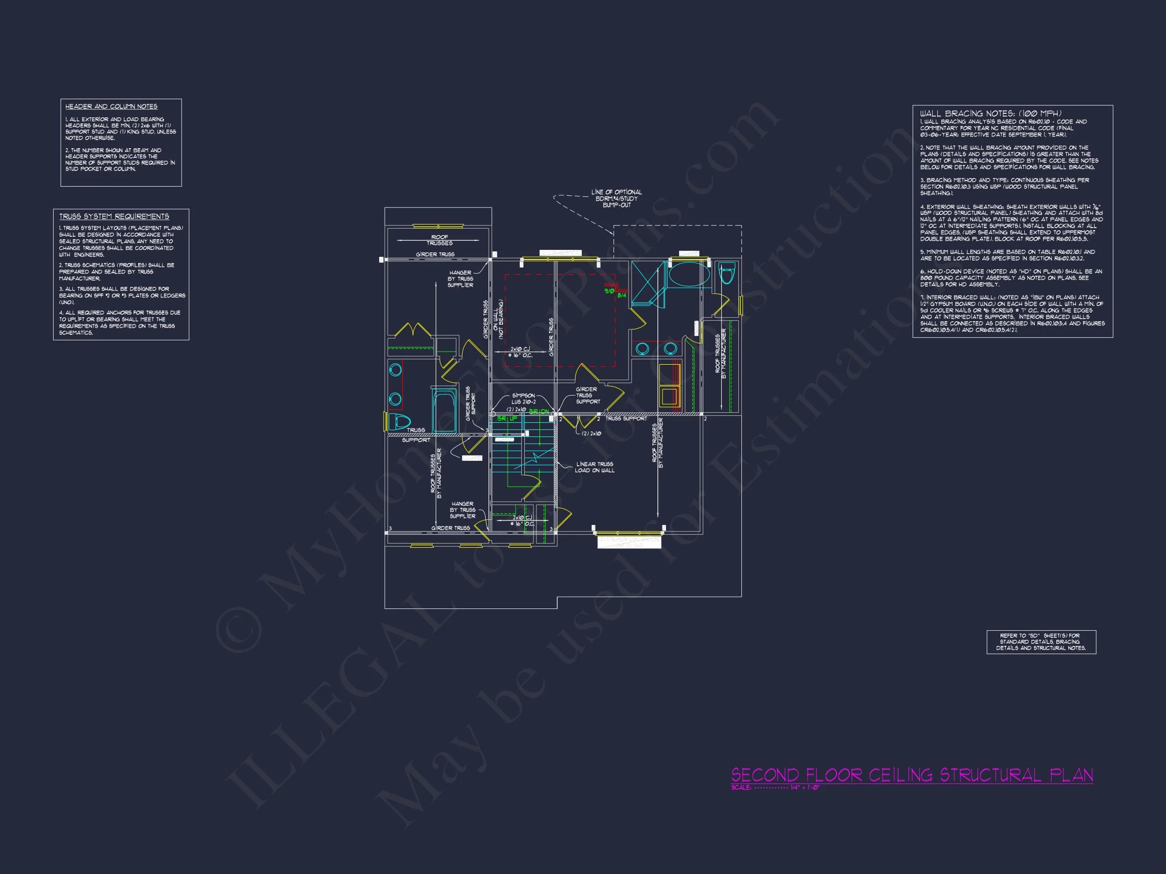 16-1558 HOUSE PLAN - Custom Craftsman House Plan with 5 Beds & 4 Baths in CAD Designs 12 Custom Craftsman house Plan with 5 Beds & 4 Baths in CAD Designs