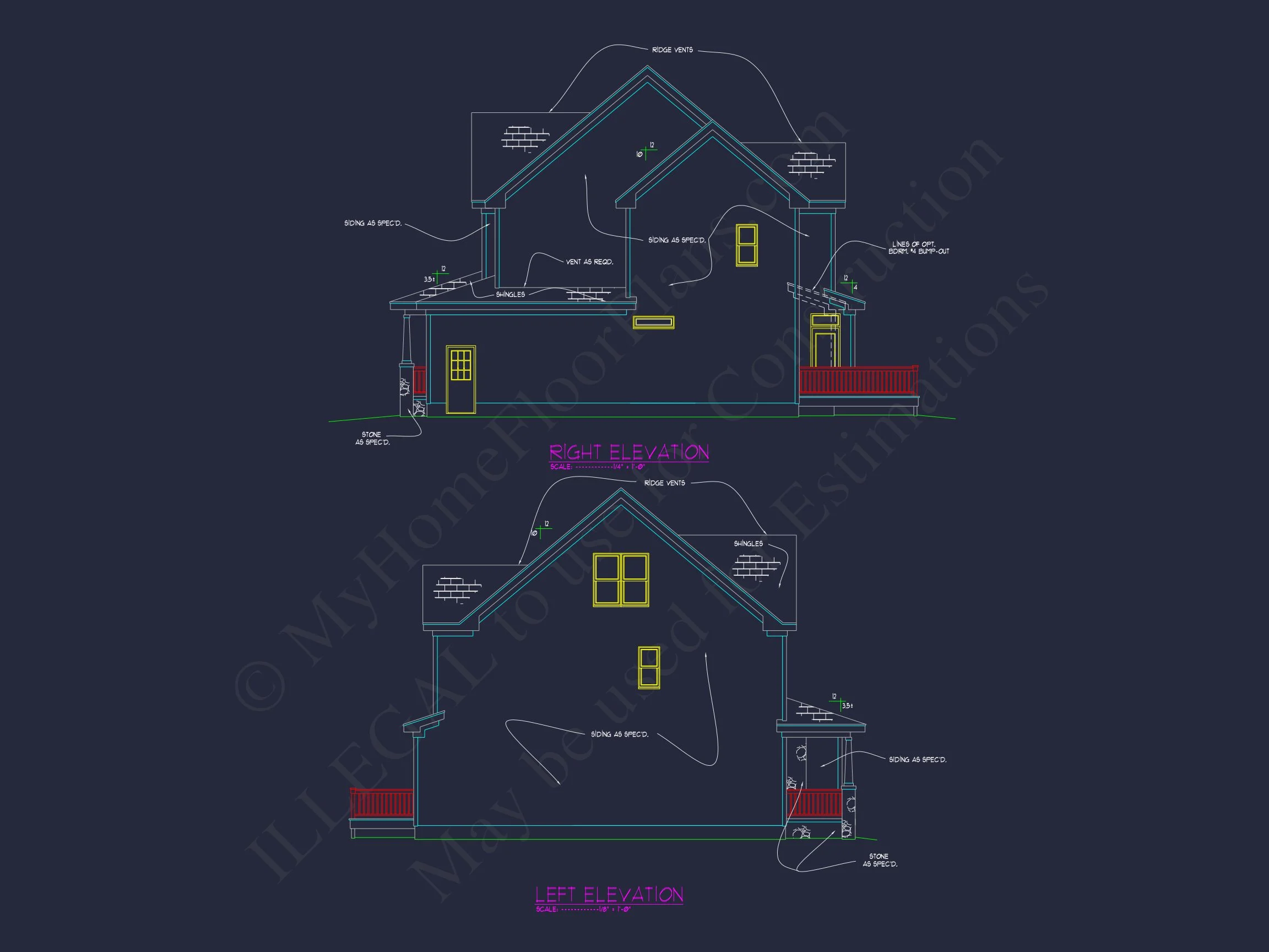 16-1558 HOUSE PLAN - Custom Craftsman House Plan with 5 Beds & 4 Baths in CAD Designs 5 Custom Craftsman house Plan with 5 Beds & 4 Baths in CAD Designs