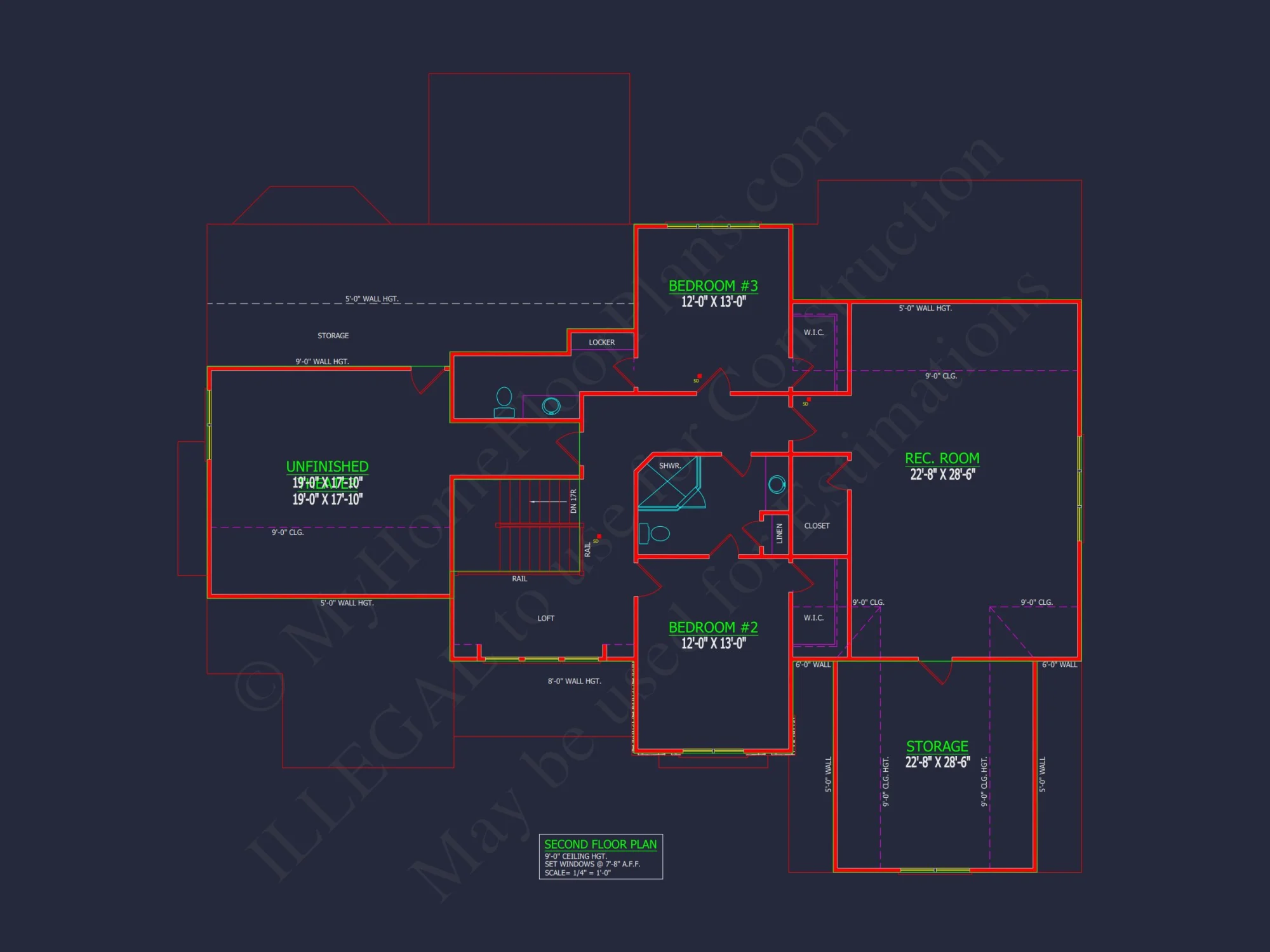 Beautiful 2-Story house Blueprint with 5 Bedrooms & 3-Car Garage