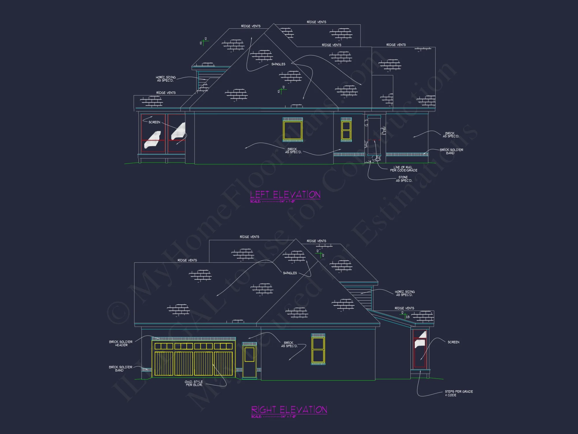 Custom house Plan with 4 Beds, 4 Baths, and 3-Car Garage