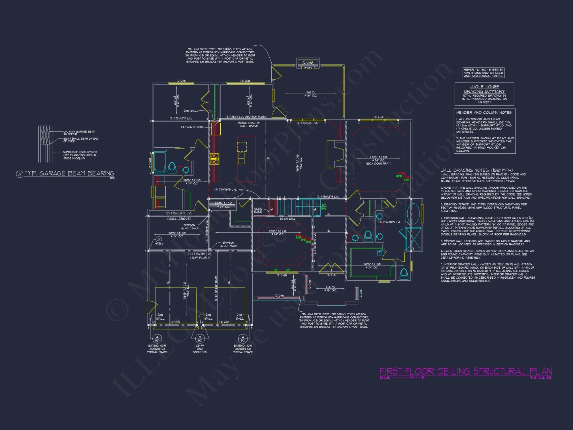 Stunning house Design Blueprint with 4 Beds & 4 Baths