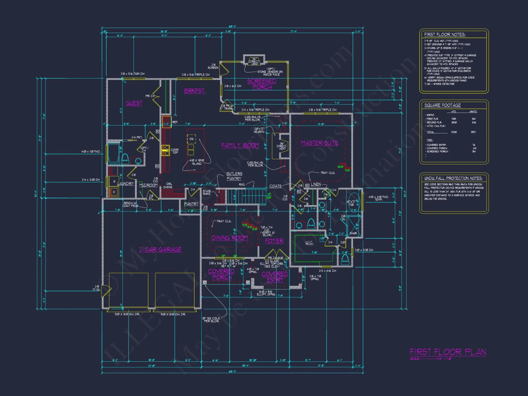 Stunning house Design Blueprint with 4 Beds & 4 Baths