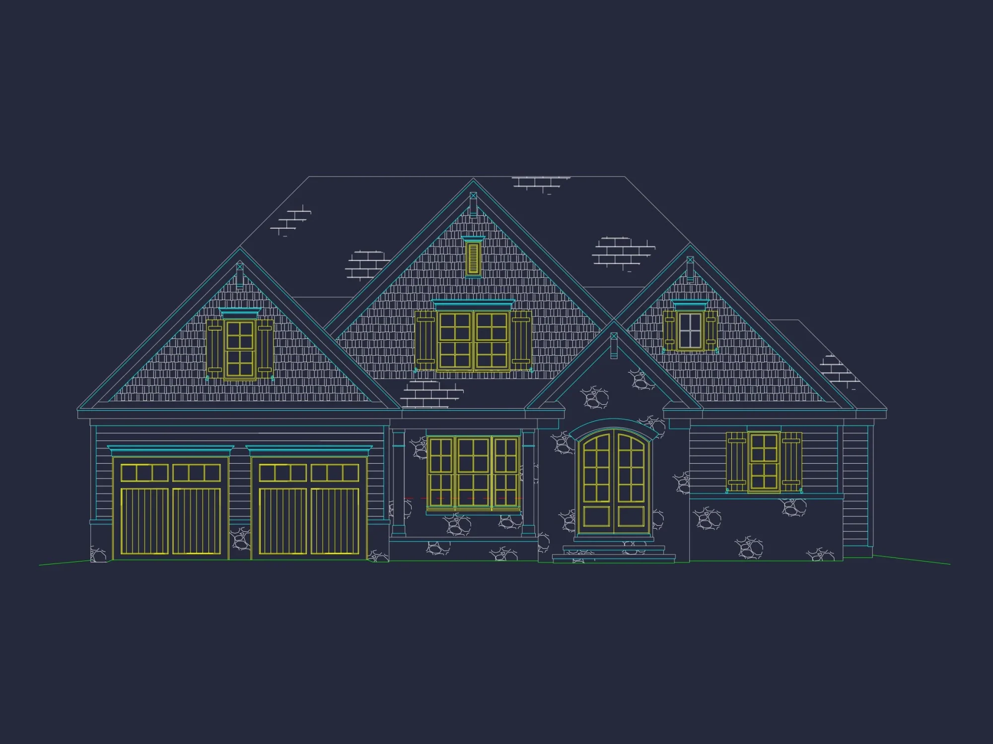 Stunning house Design Blueprint with 4 Beds & 4 Baths