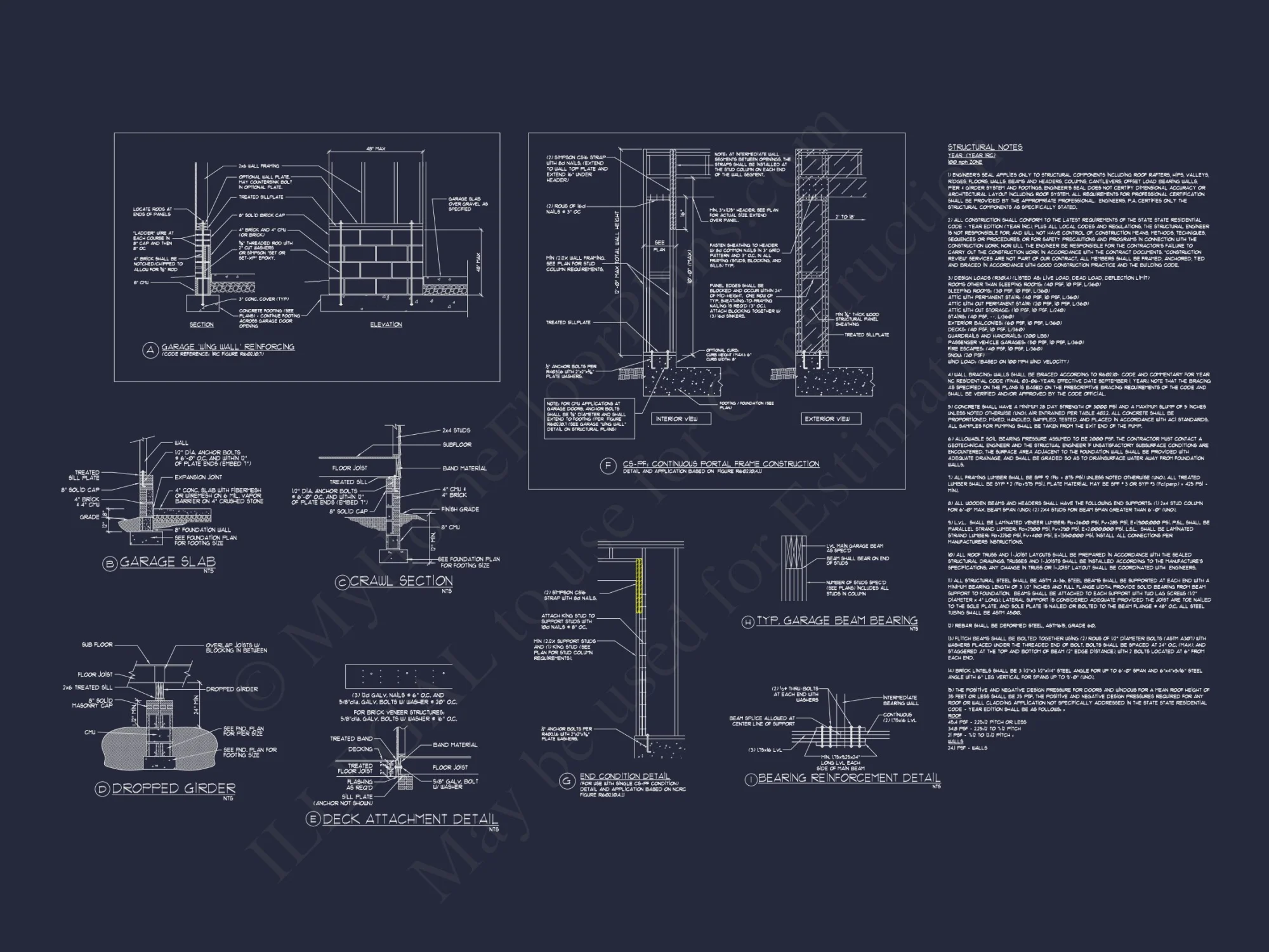 2-Story 5-Bed CAD Floor Plan