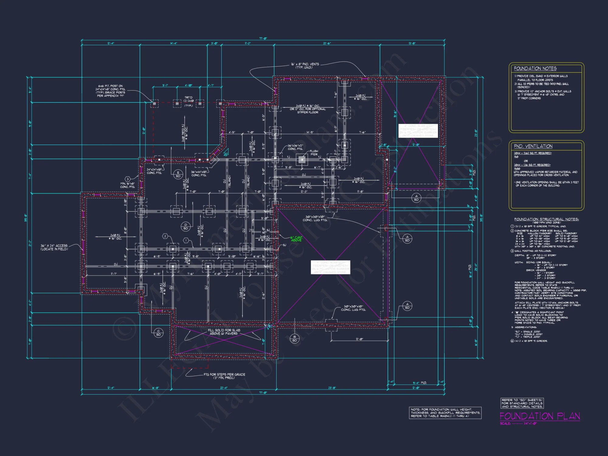2-Story 5-Bed CAD Floor Plan