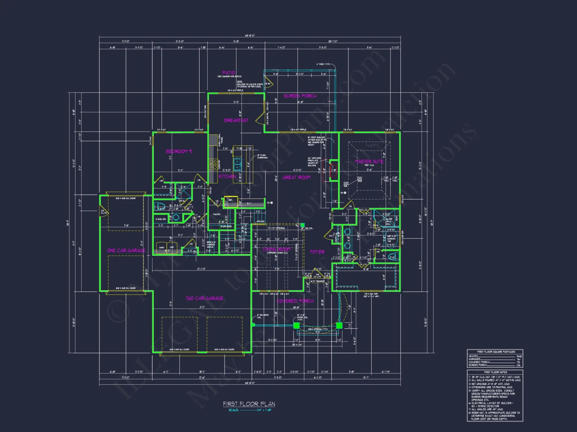 Craftsman-Style house Plan: Spacious 4 Bed, 4 Bath Designs
