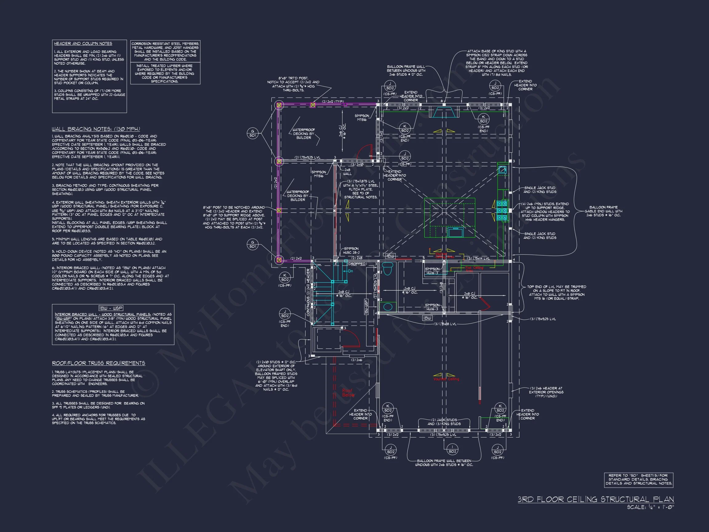 Modern Beach House Blueprint with 3 Floors & Coastal Designs