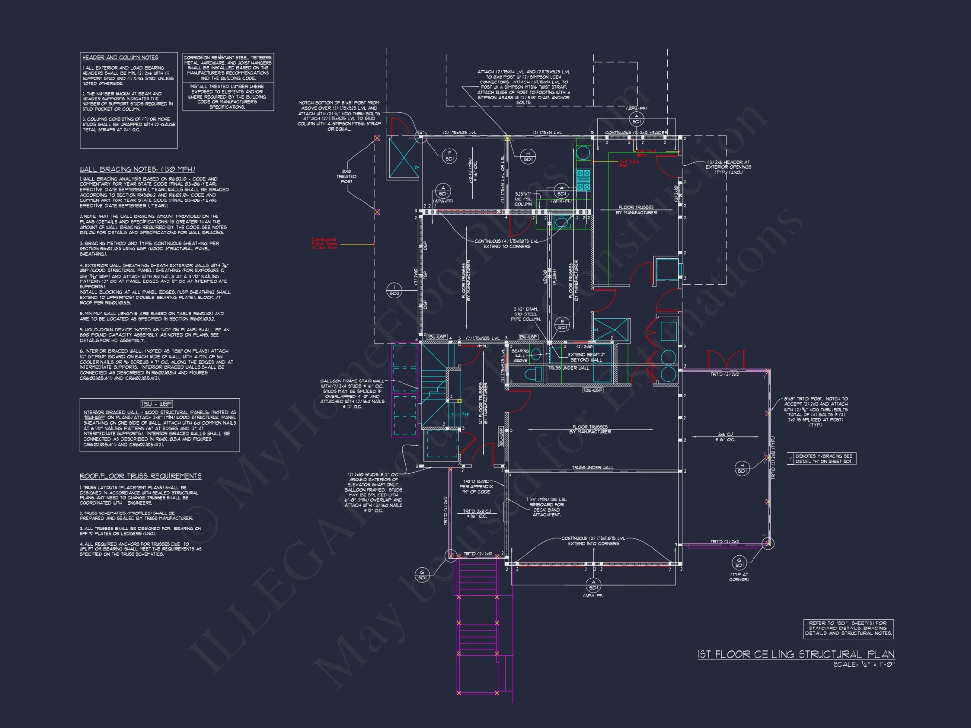 Modern Beach House Blueprint with 3 Floors & Coastal Designs