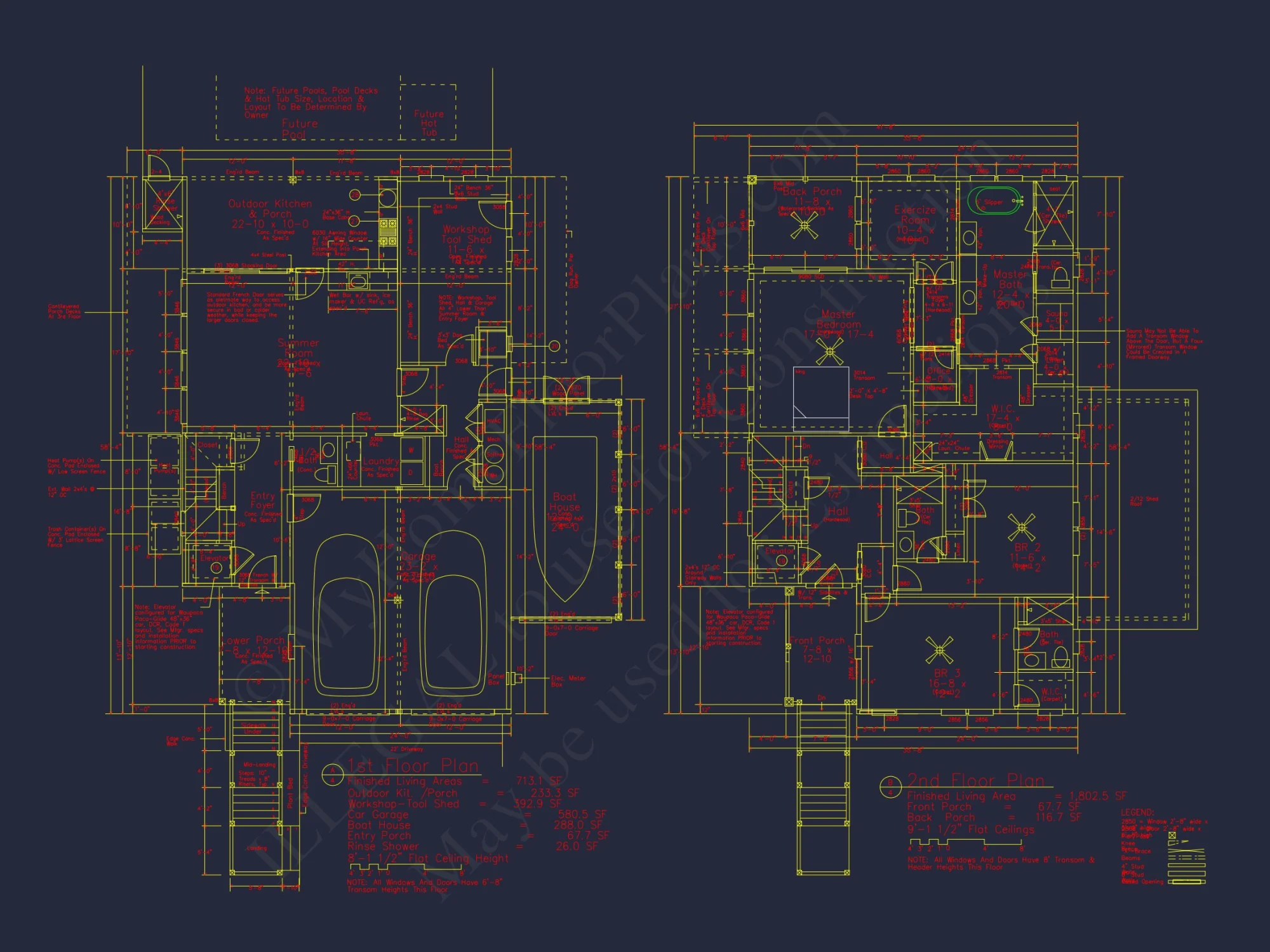 Modern Beach House Blueprint with 3 Floors & Coastal Designs