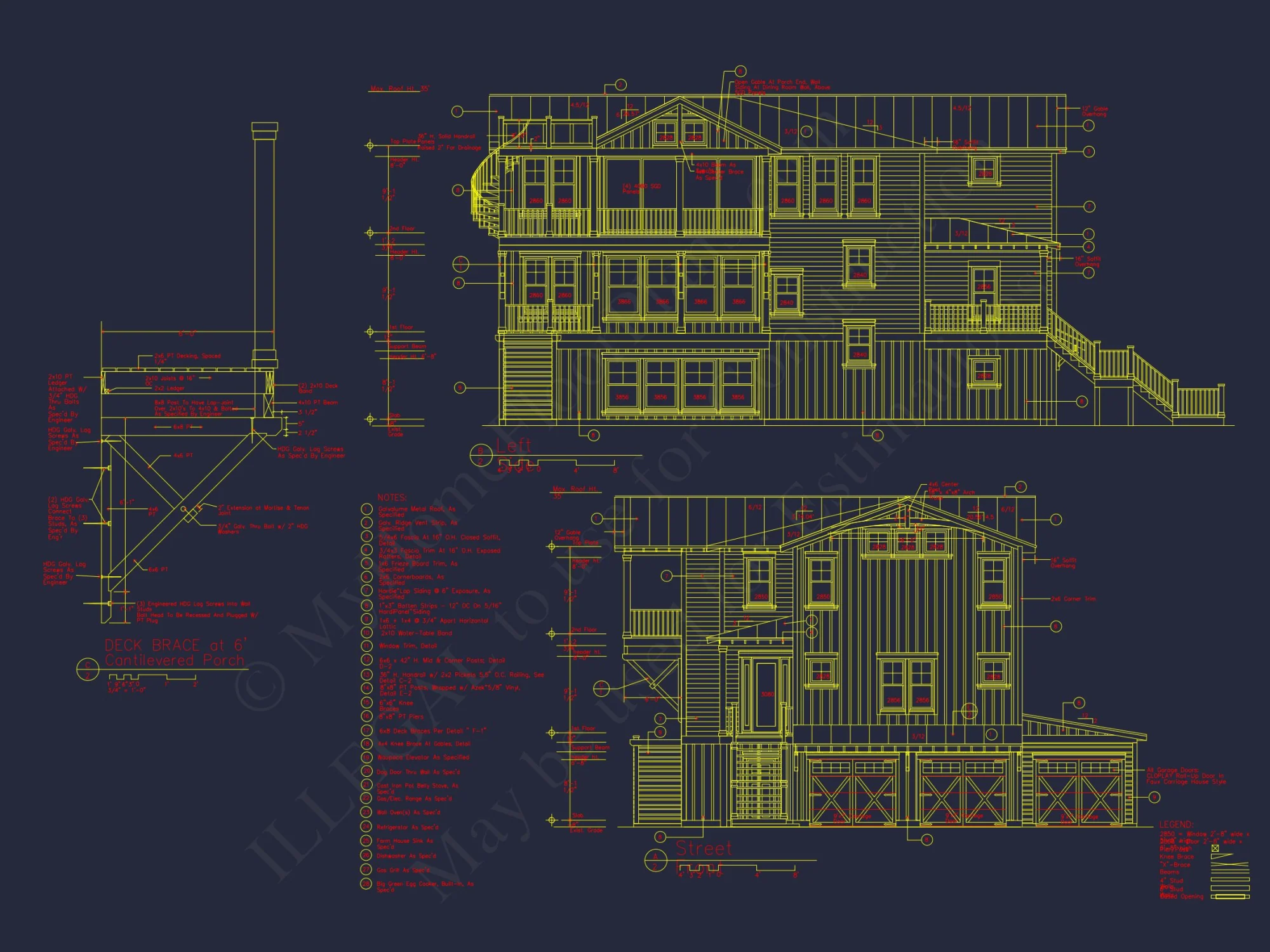 Modern Beach House Blueprint with 3 Floors & Coastal Designs