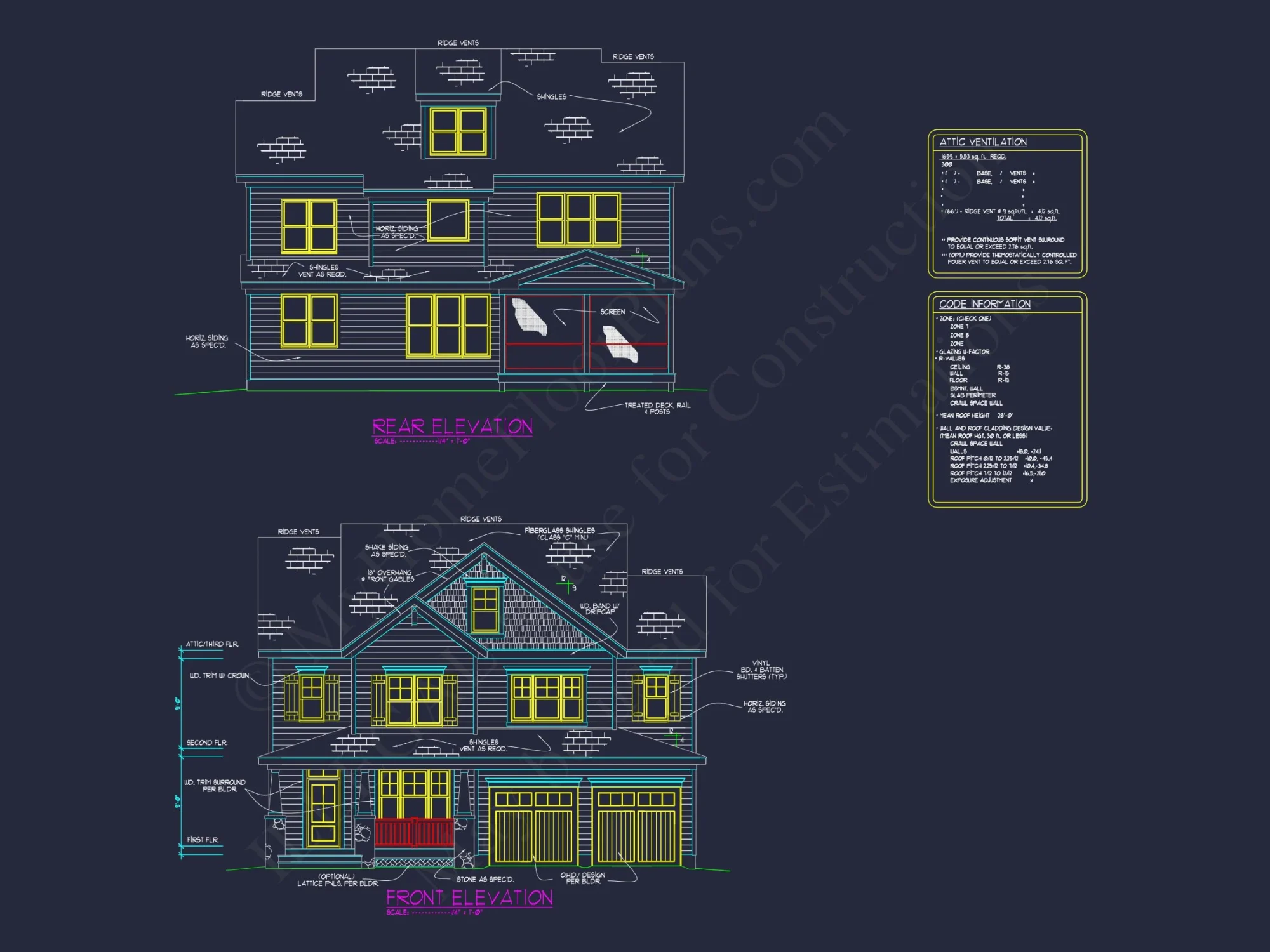 Modern Suburban house Plan with 3 Stories and Flexible Designs