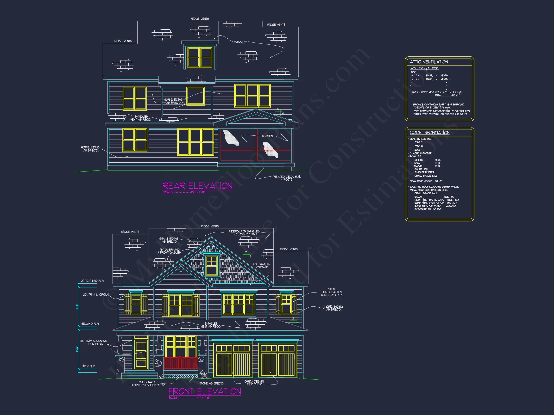 Modern Suburban house Plan with 3 Stories and Flexible Designs