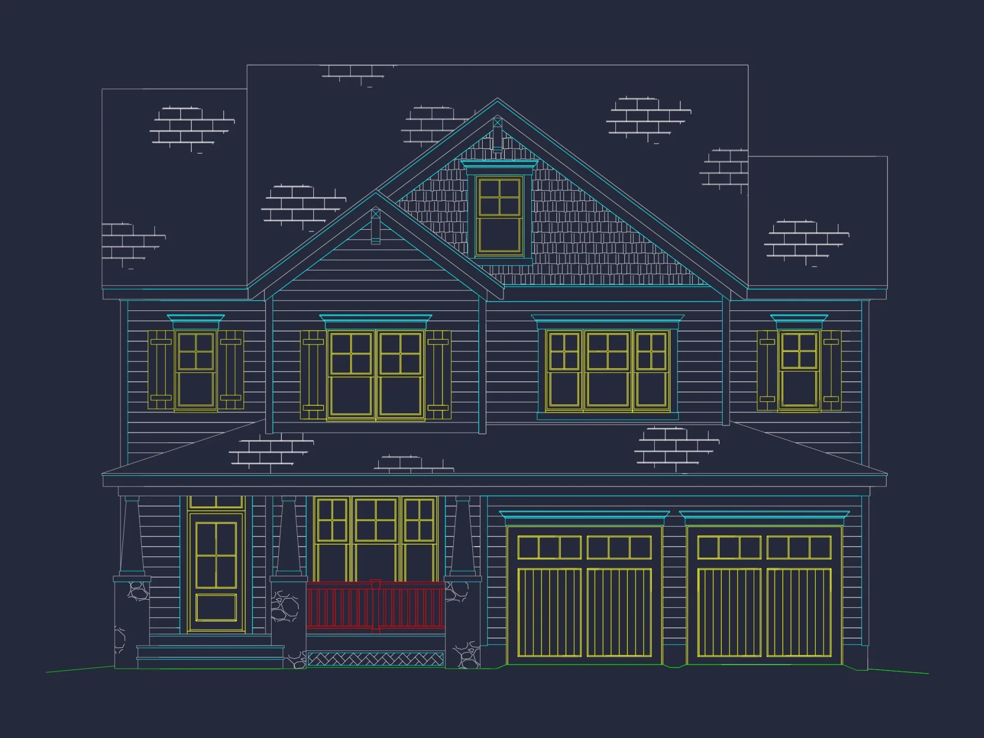 Modern Suburban house Plan with 3 Stories and Flexible Designs