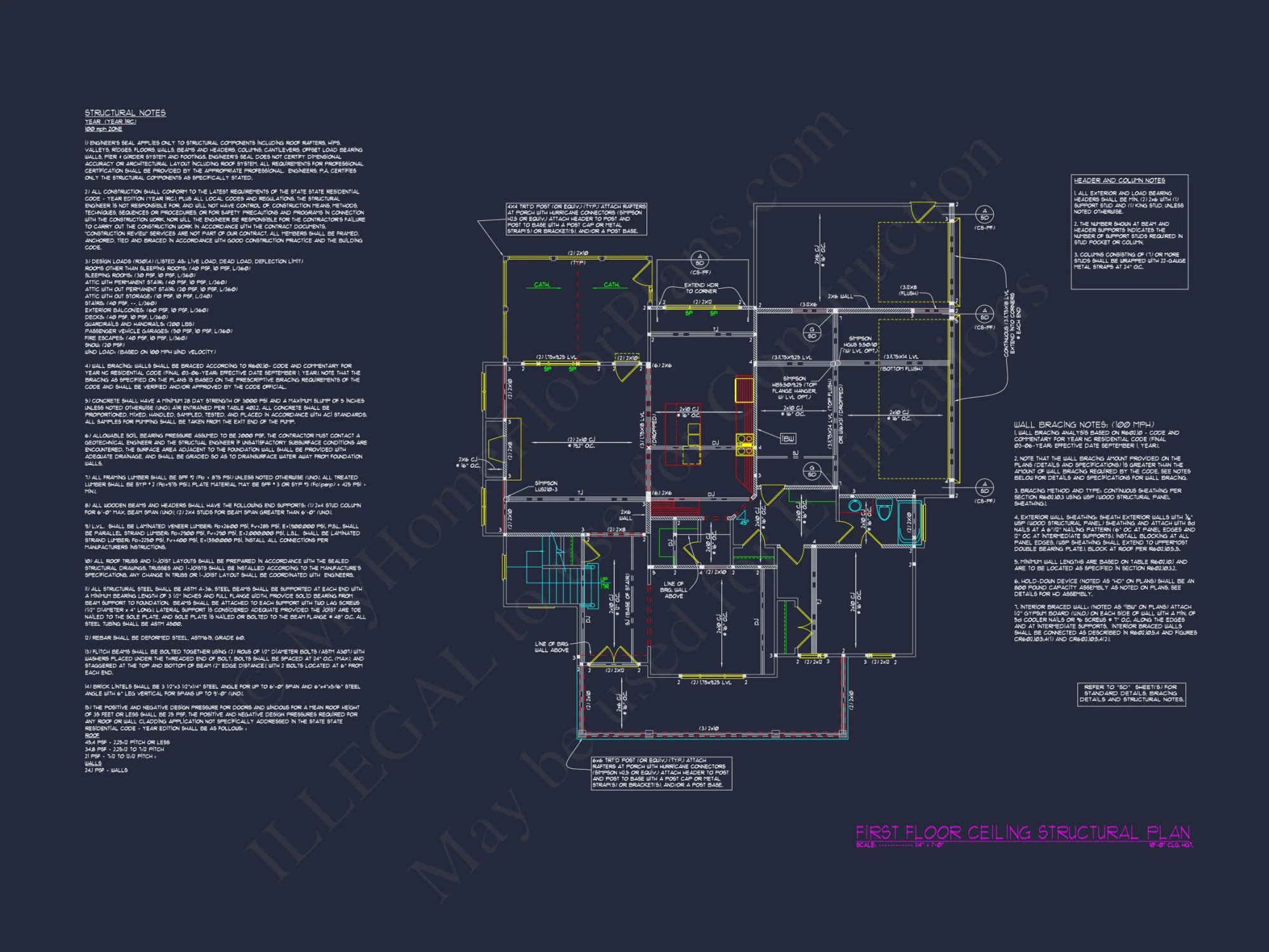 Colonial Revival house Plan with Spacious Design and CAD Blueprint