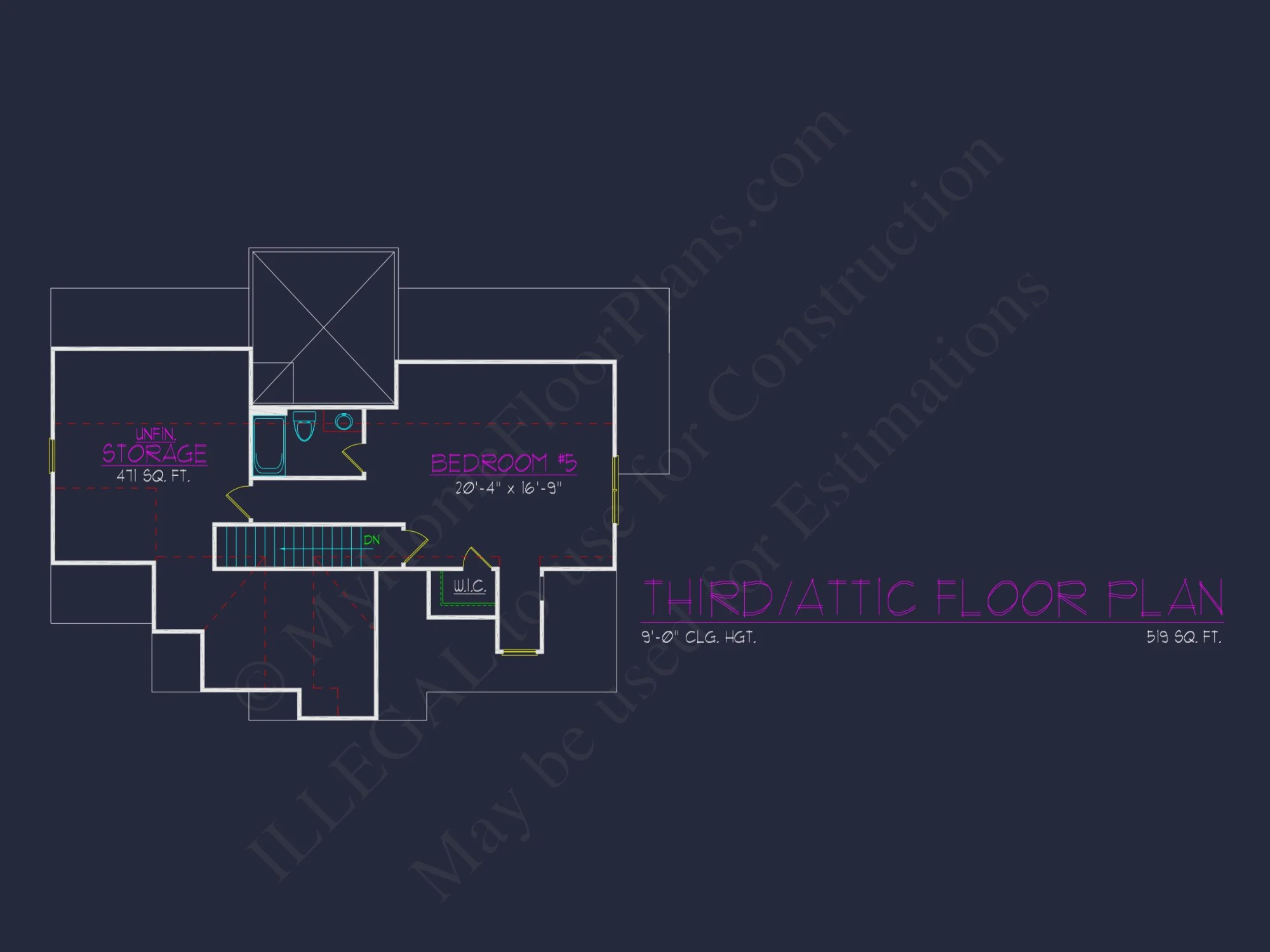 Colonial Revival house Plan with Spacious Design and CAD Blueprint