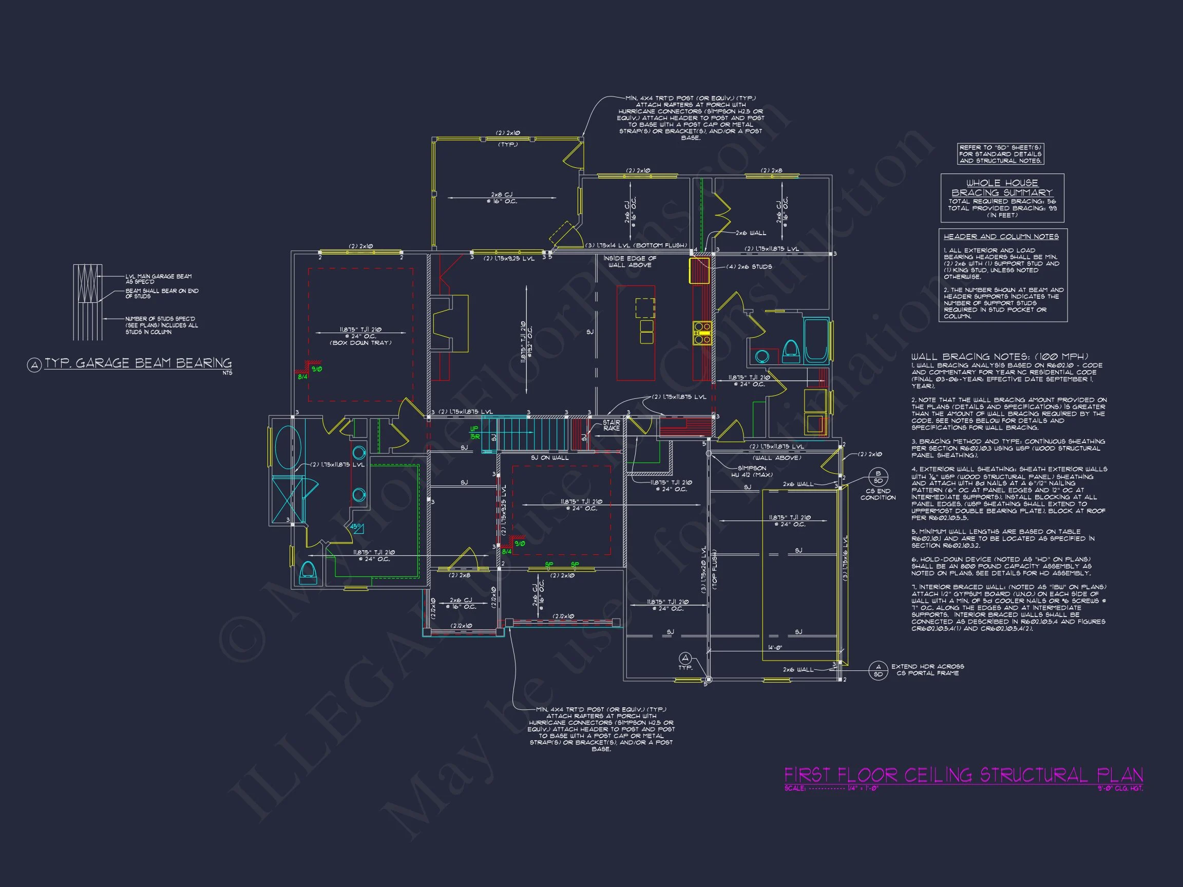 Stunning Traditional Craftsman house Plan with 2 Floors and CAD Designs
