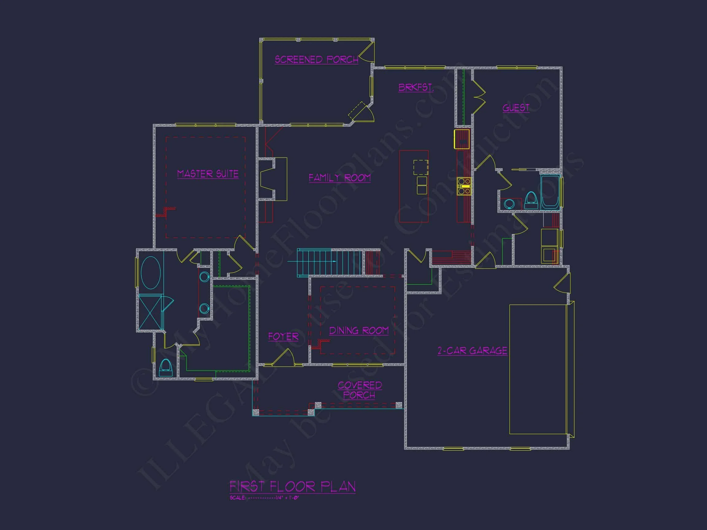 Stunning Traditional Craftsman house Plan with 2 Floors and CAD Designs