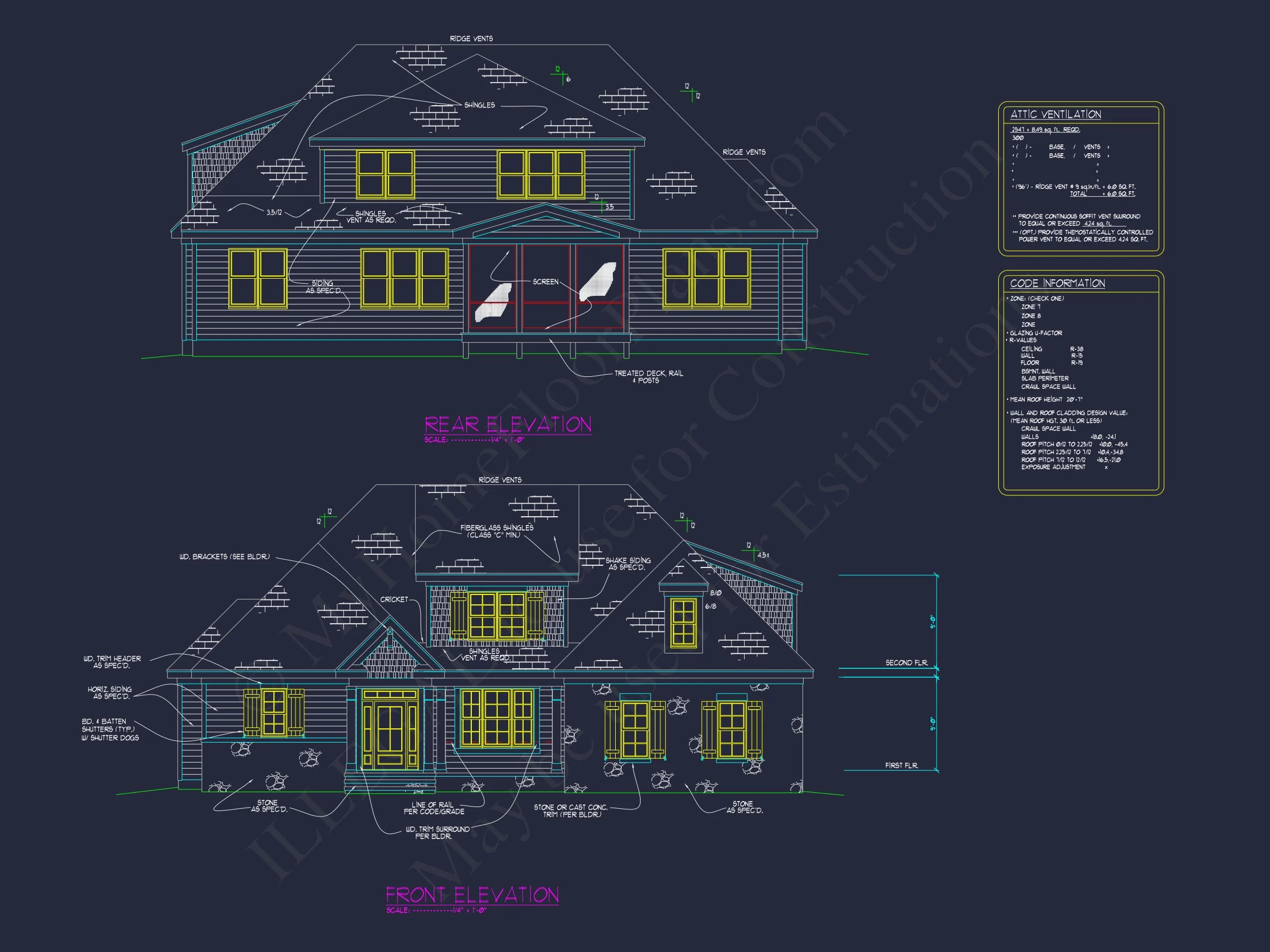Stunning Traditional Craftsman house Plan with 2 Floors and CAD Designs
