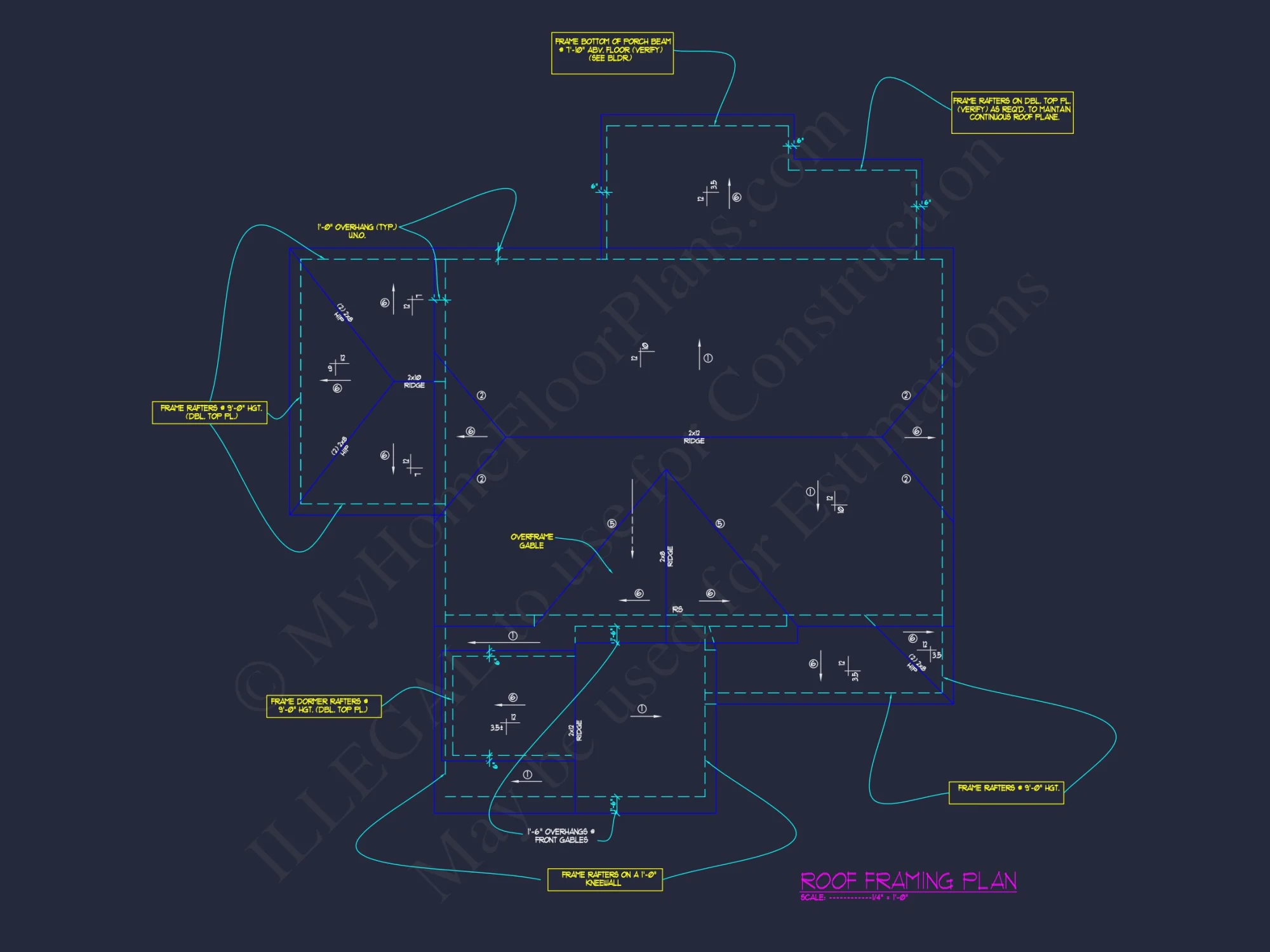 Modern Craftsman house Plan with 3D Floor Plans and CAD Designs