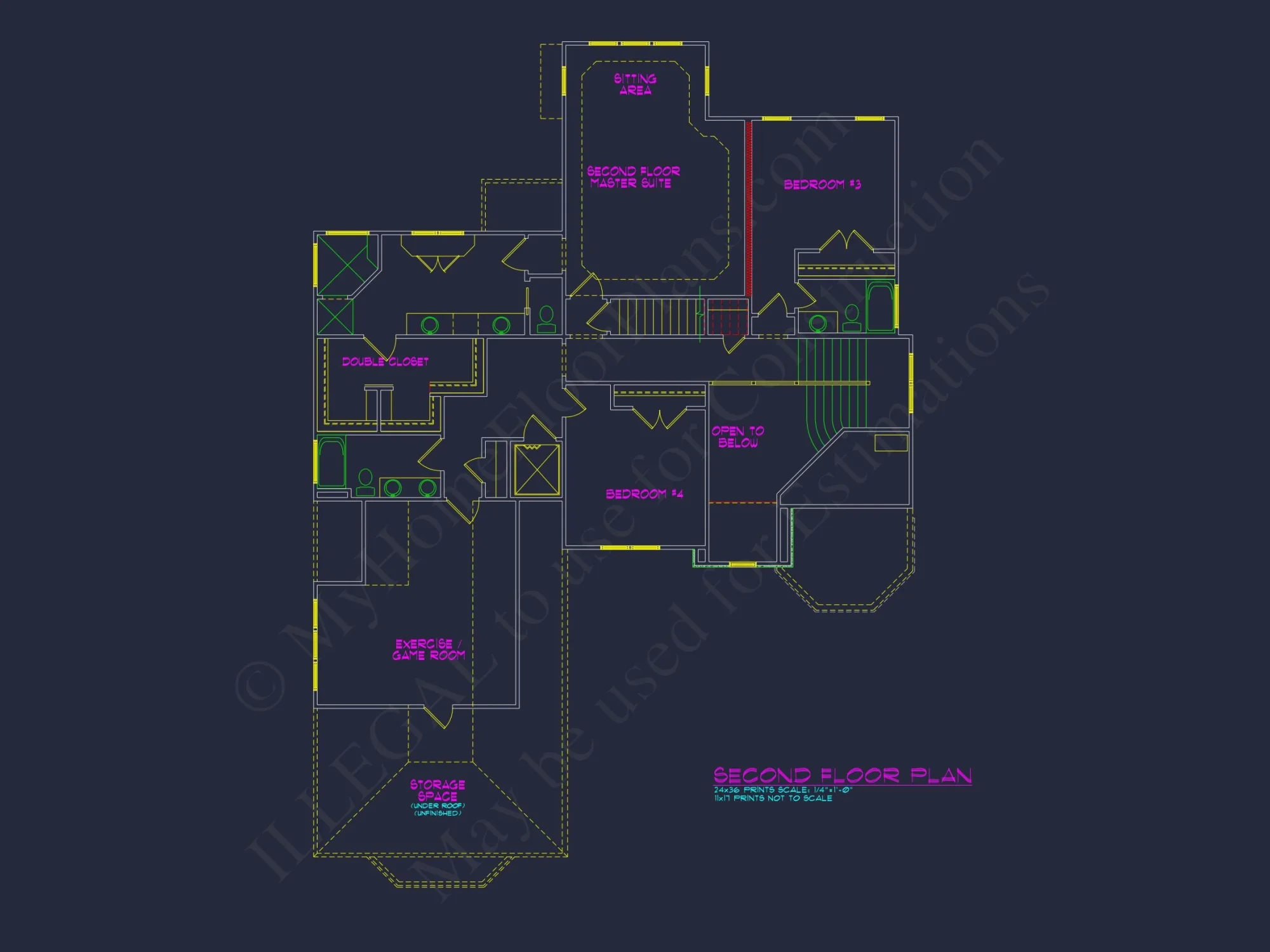 Spacious 2.5-Story house Floor Plan with Modern CAD Designs