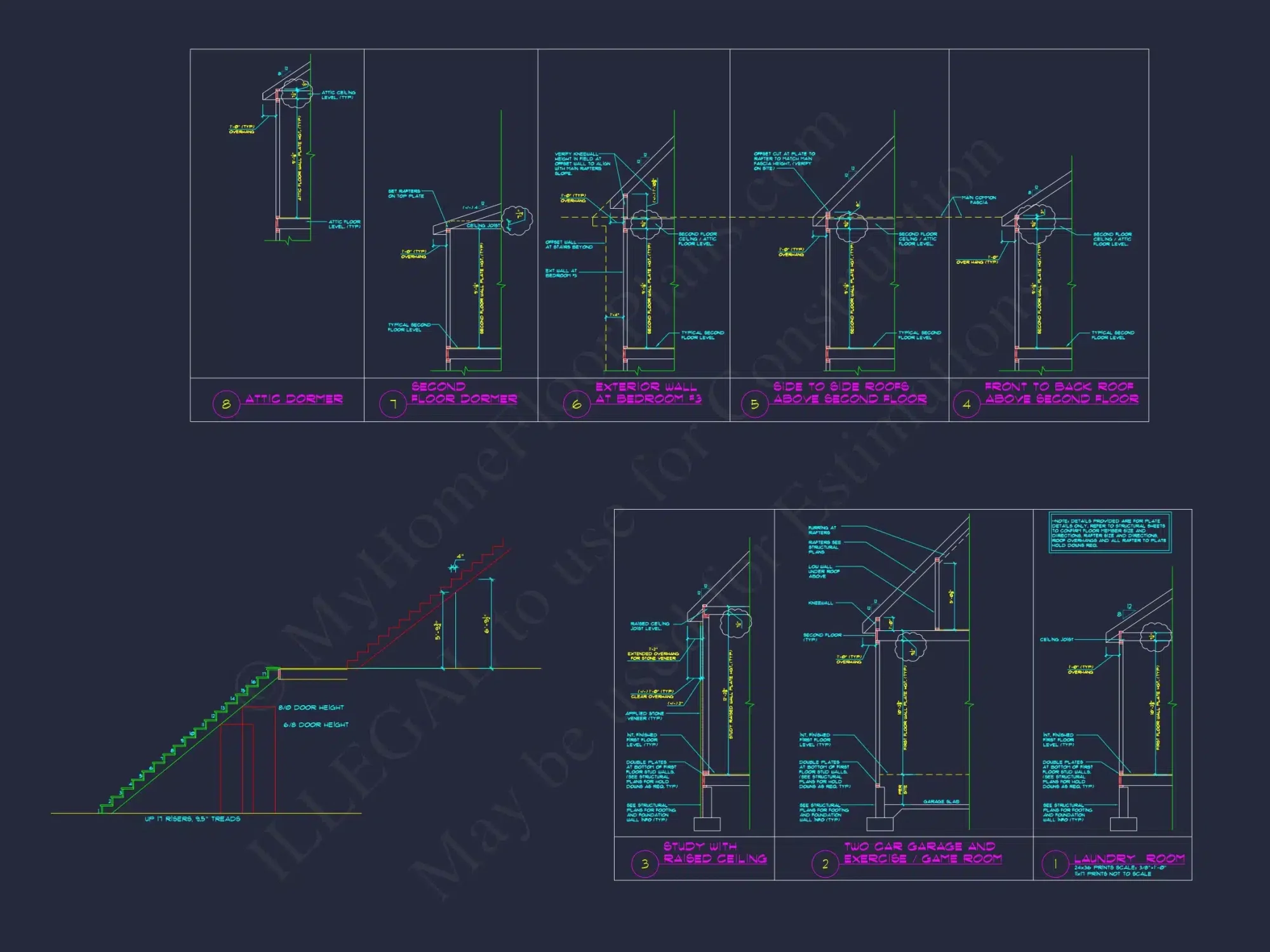Spacious 2.5-Story house Floor Plan with Modern CAD Designs
