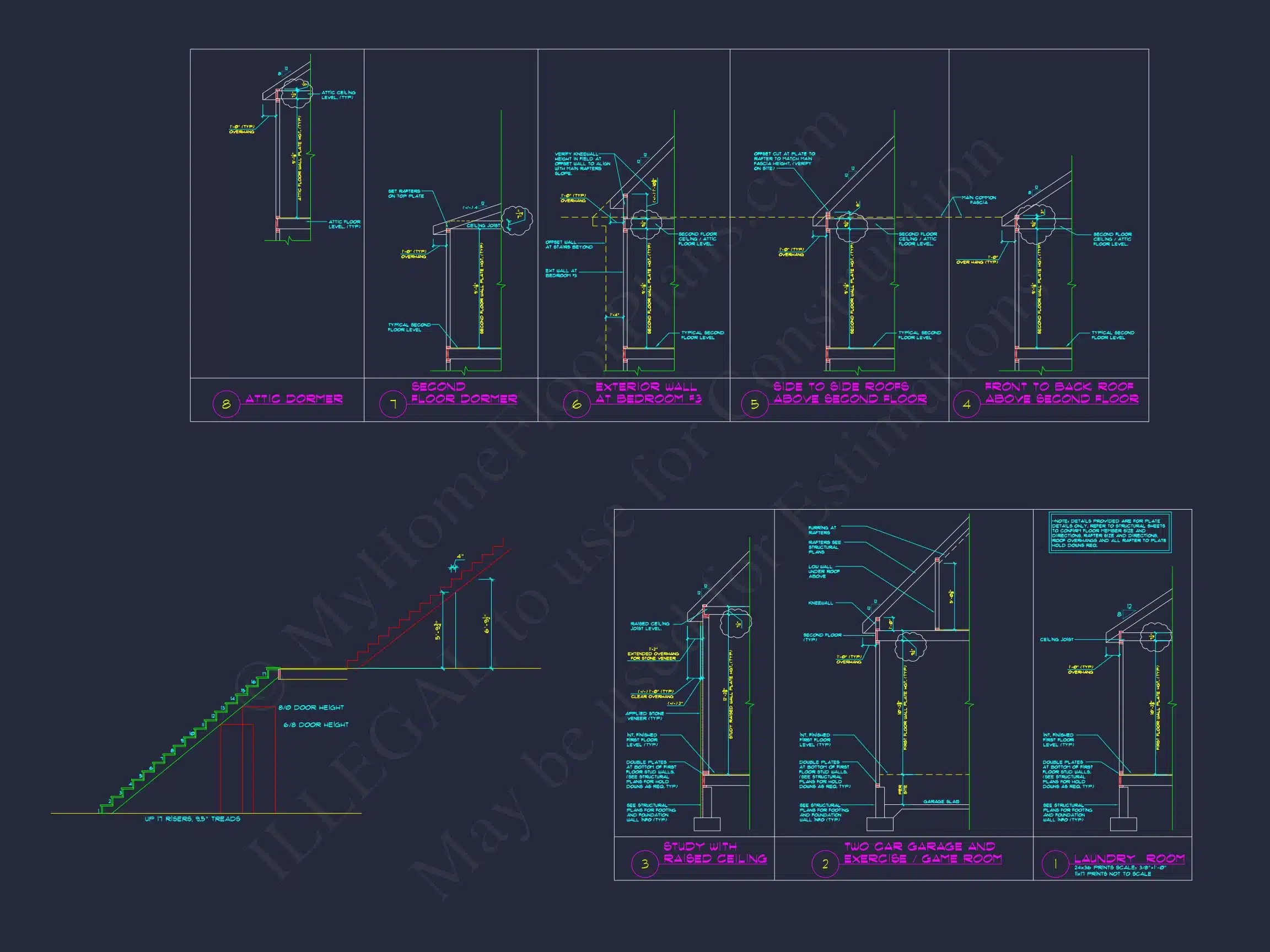 14-1894 HOUSE PLAN - Spacious 2.5-Story House Floor Plan with Modern CAD Designs 6 Spacious 2.5-Story house Floor Plan with Modern CAD Designs