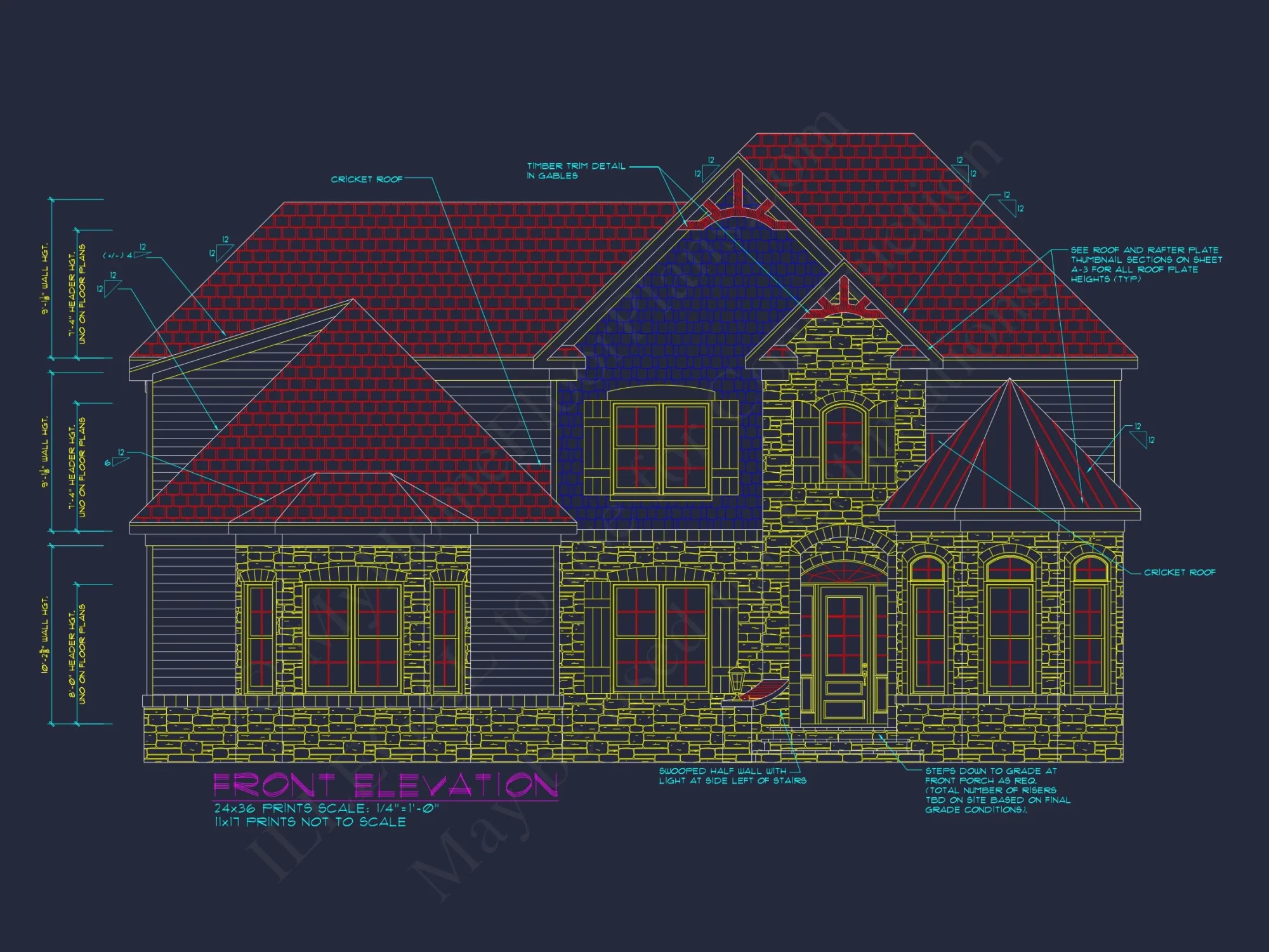 Spacious 2.5-Story house Floor Plan with Modern CAD Designs