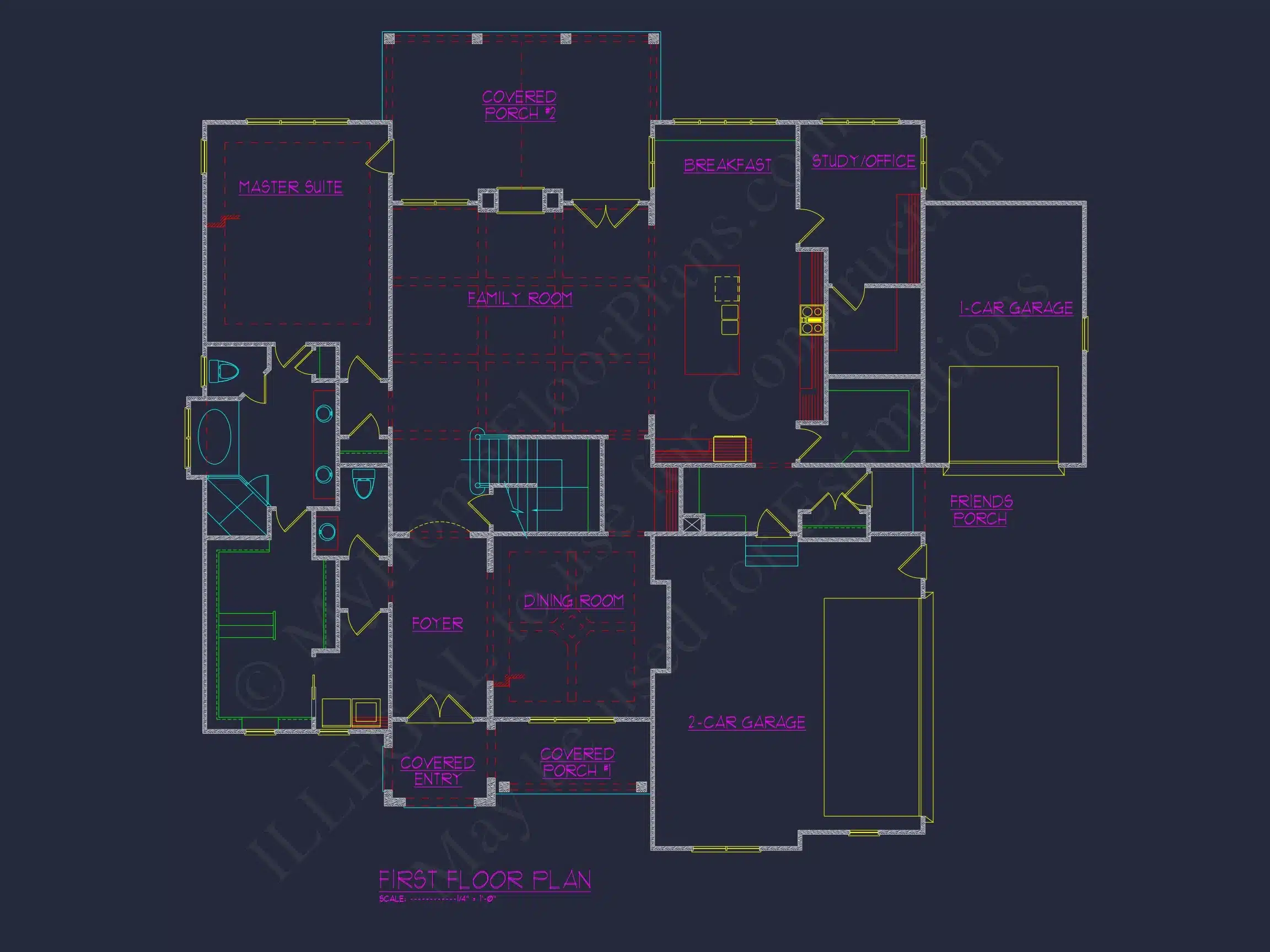14-1848 HOUSE PLAN - Traditional House Plan with CAD Designs and Detailed Blueprints 27 Traditional house Plan with CAD Designs and Detailed Blueprints
