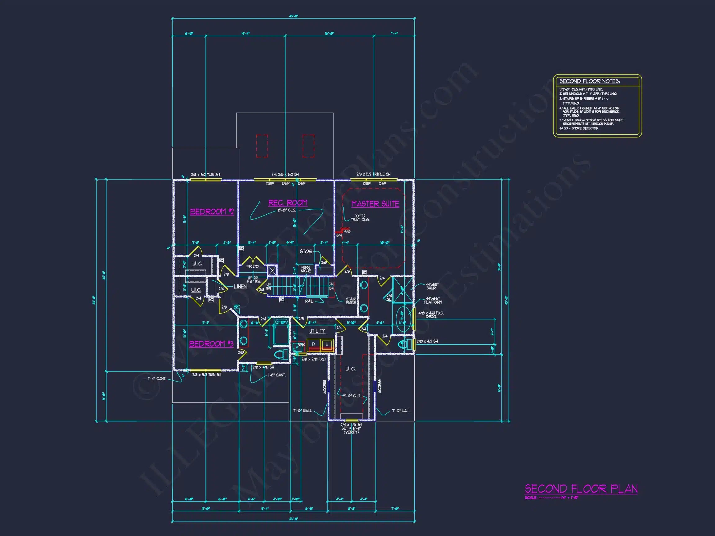 Elegant Mediterranean house Plan with 5 Beds, CAD & Designs