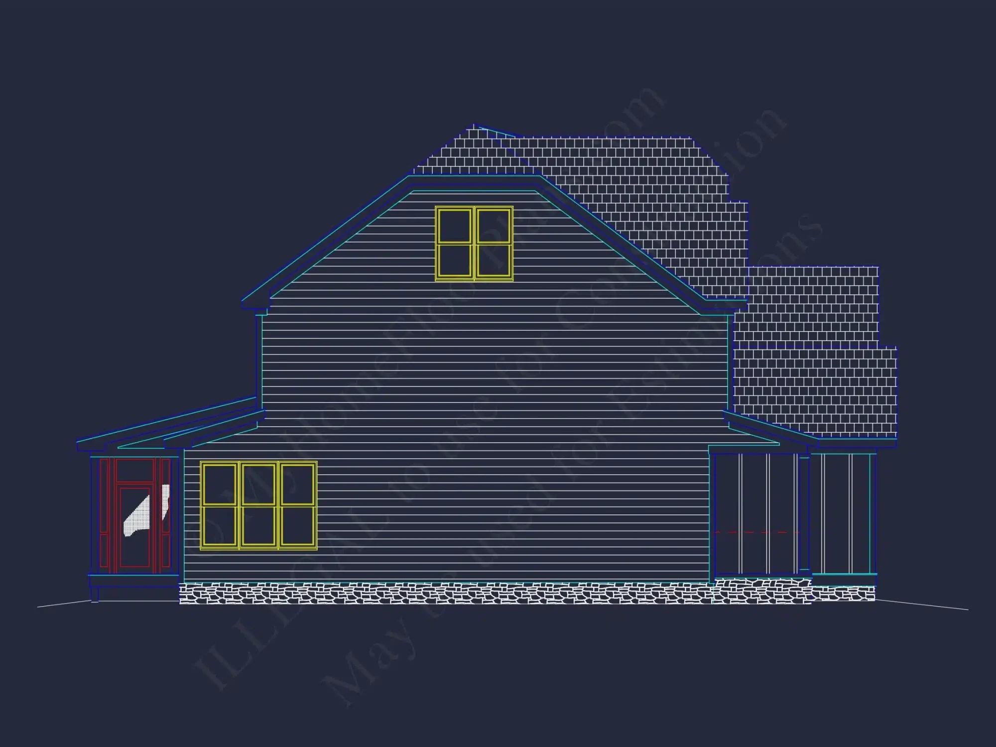 Elegant Mediterranean house Plan with 5 Beds, CAD & Designs