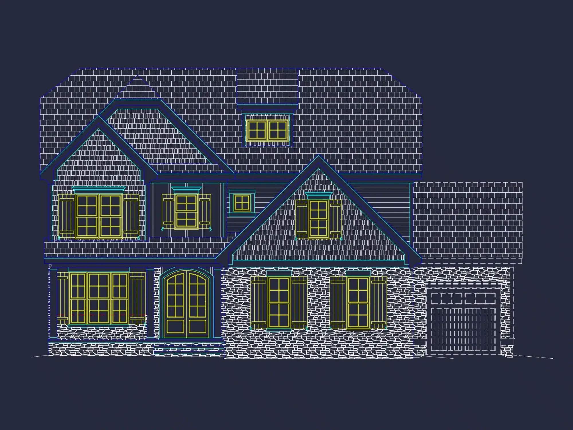 Elegant Mediterranean house Plan with 5 Beds, CAD & Designs