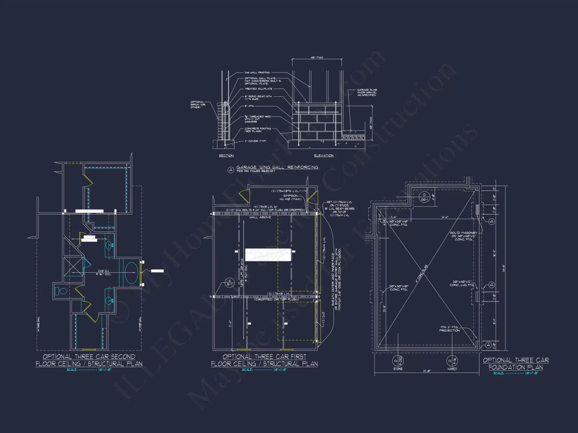 Elegant New American house Plan with Spacious Layout and CAD Blueprint