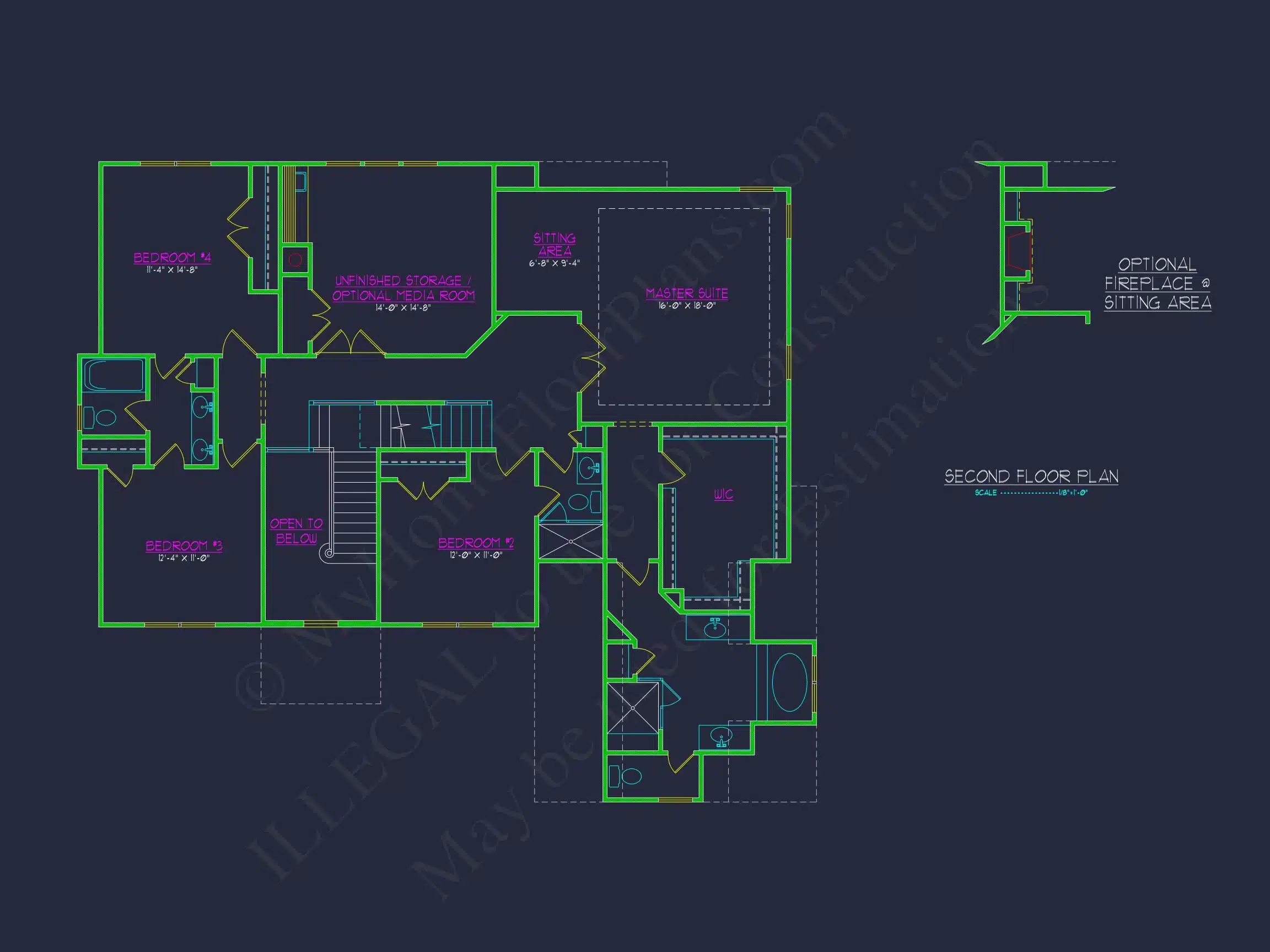 Elegant New American house Plan with Spacious Layout and CAD Blueprint