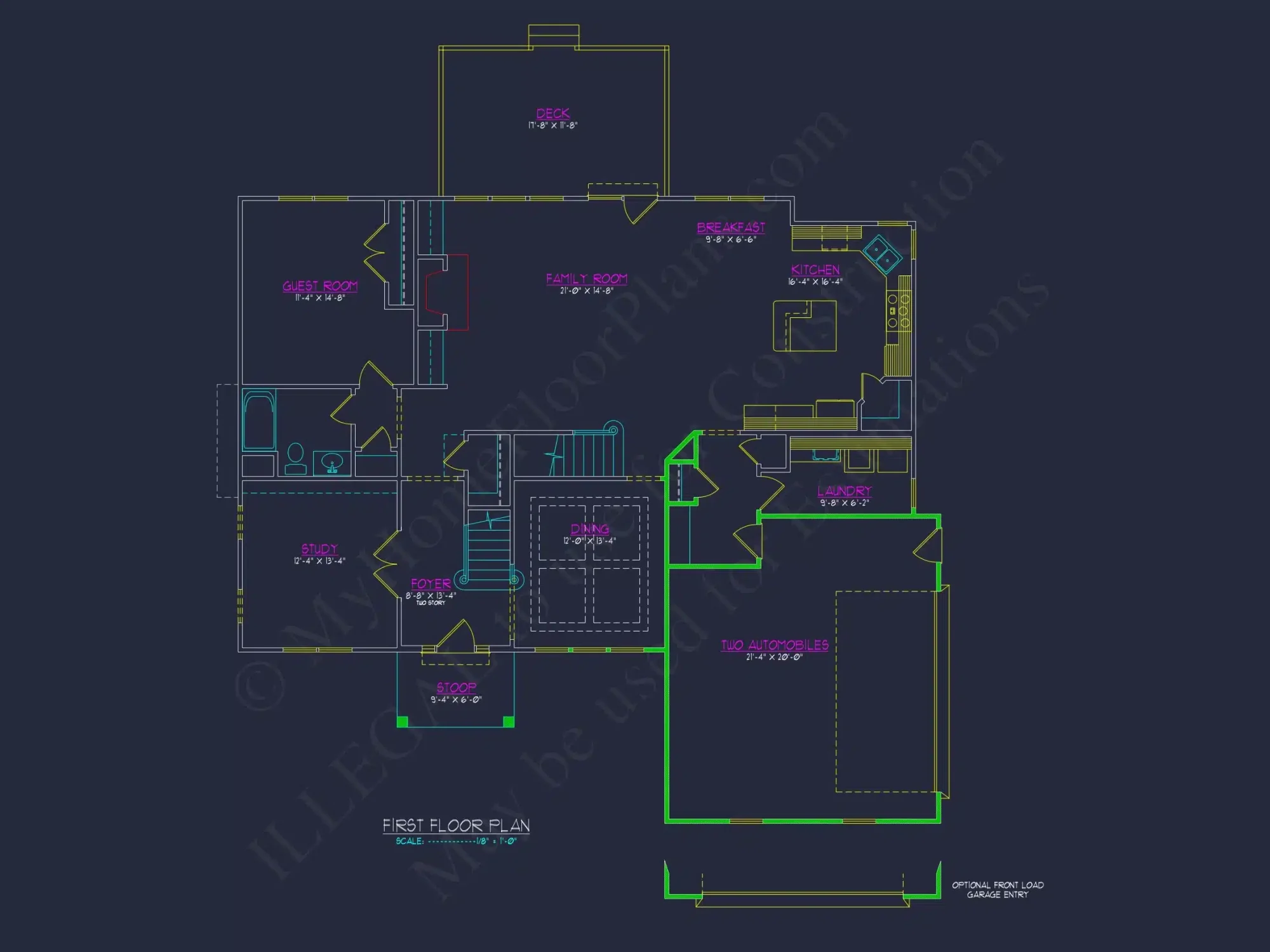 Elegant New American house Plan with Spacious Layout and CAD Blueprint
