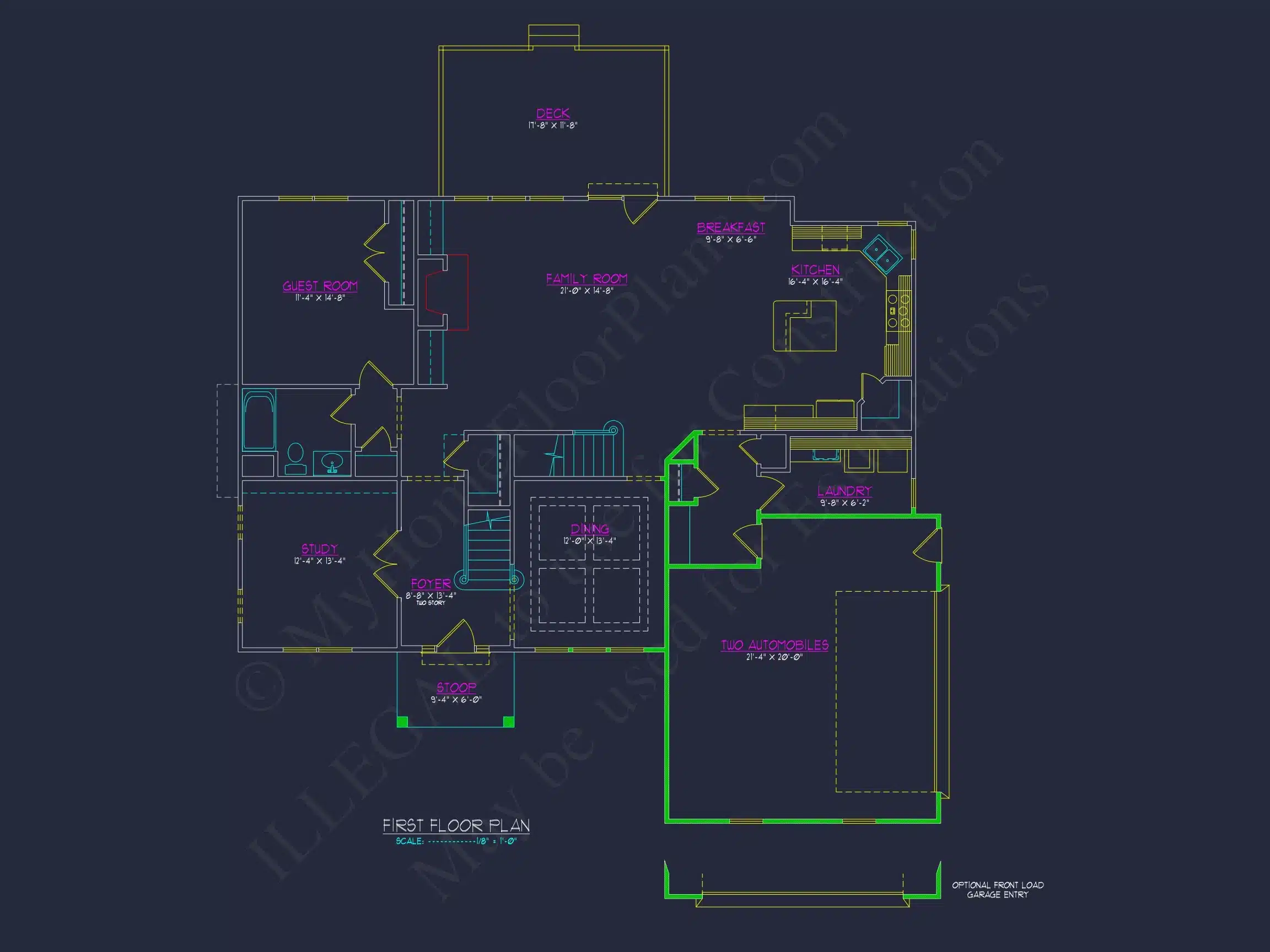 Elegant New American house Plan with Spacious Layout and CAD Blueprint
