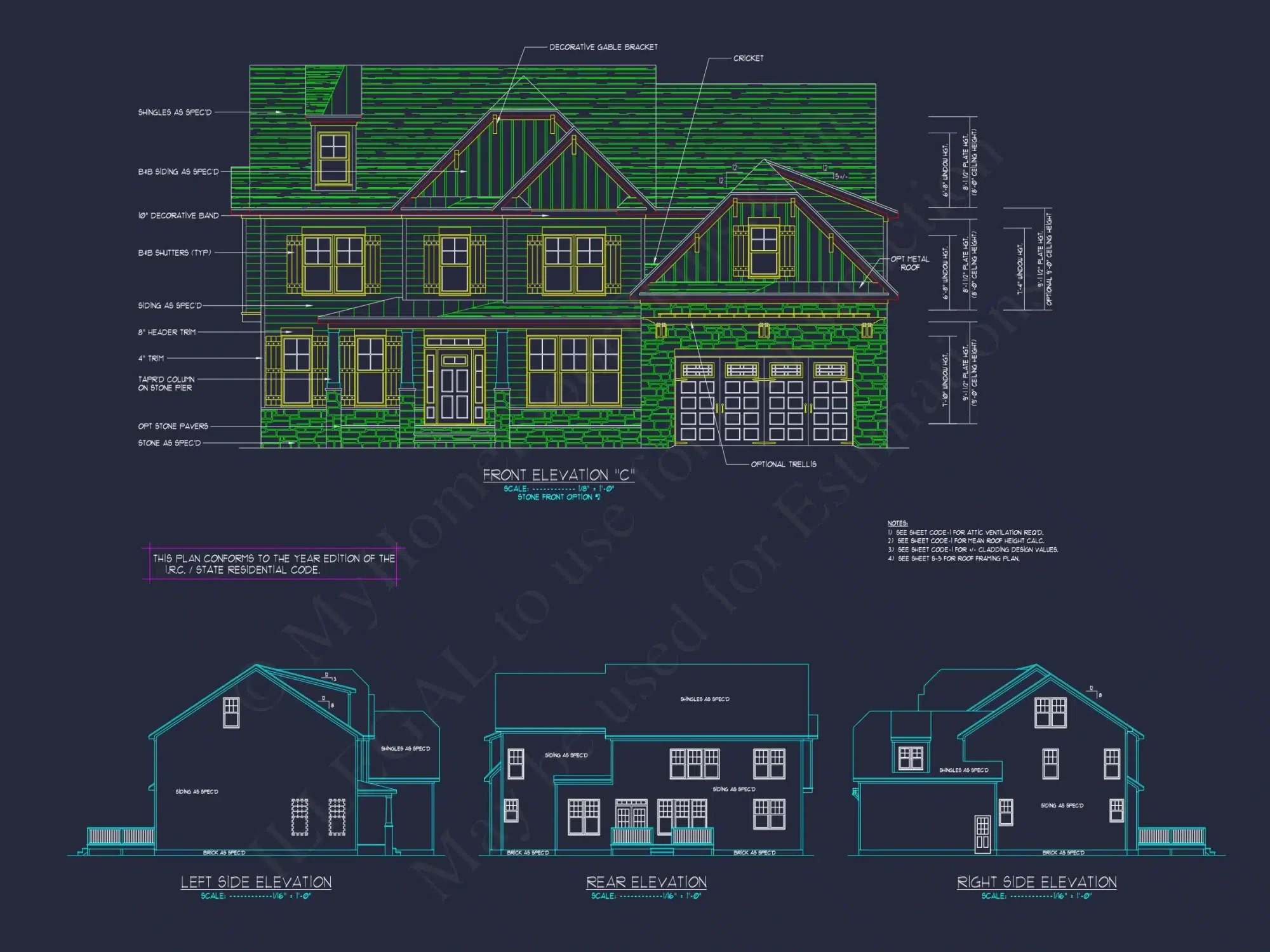 Elegant New American house Plan with Spacious Layout and CAD Blueprint