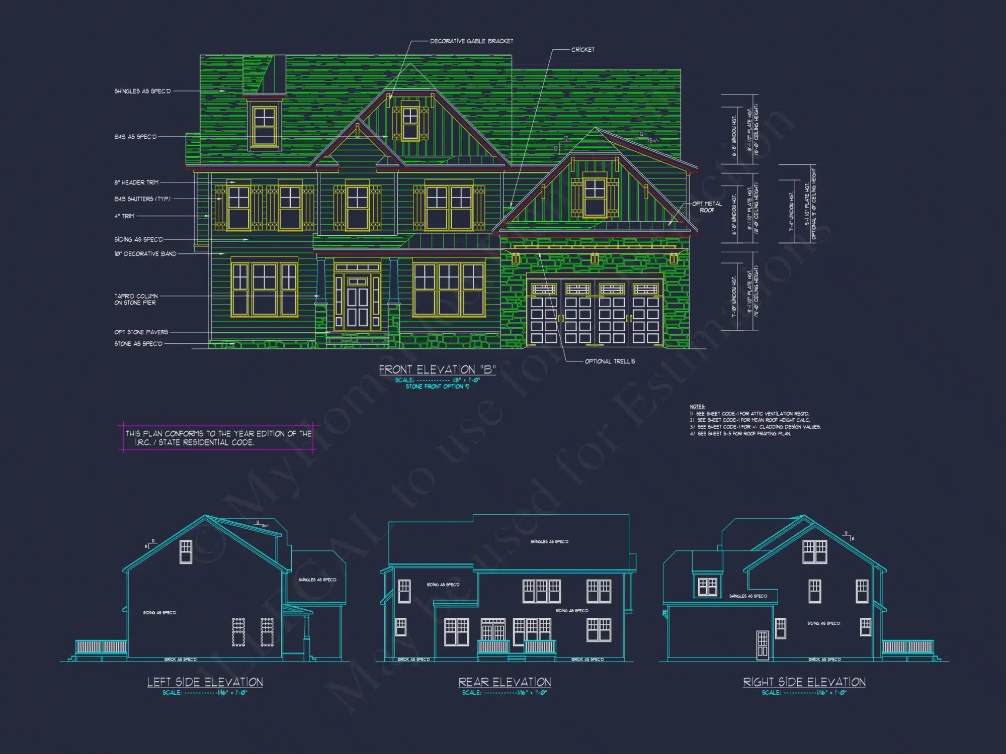 Elegant New American house Plan with Spacious Layout and CAD Blueprint