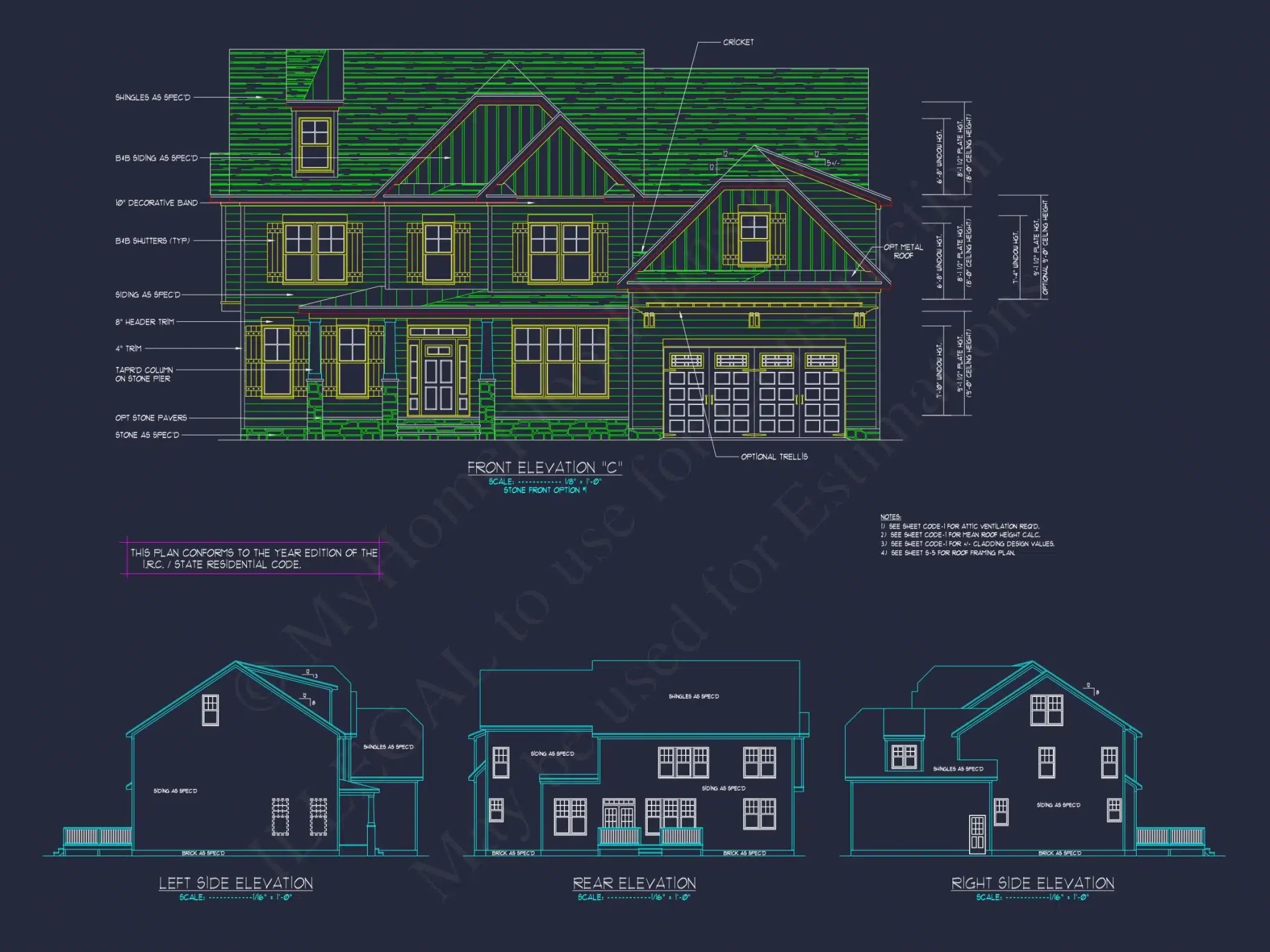 Elegant New American house Plan with Spacious Layout and CAD Blueprint