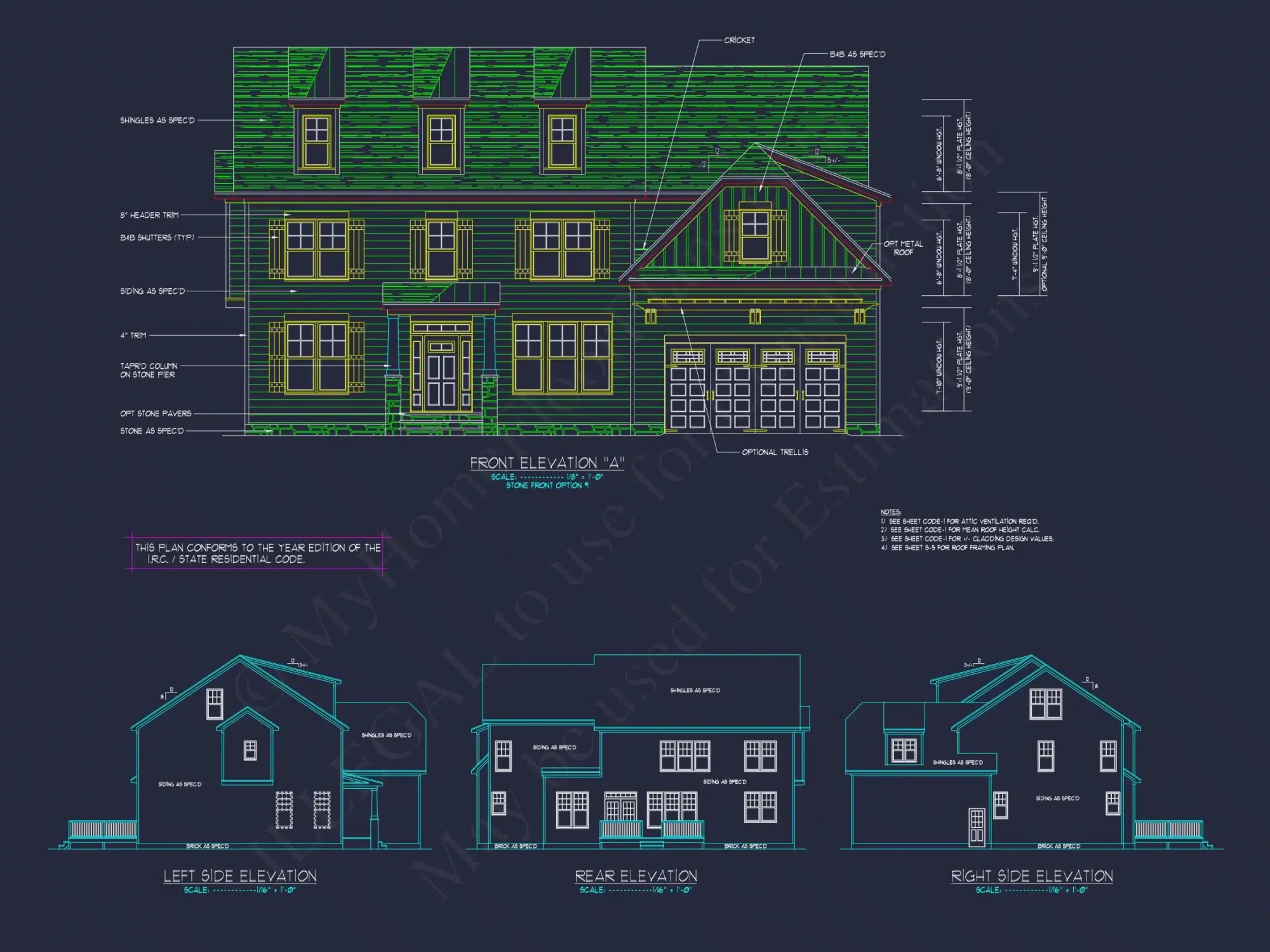 Elegant New American house Plan with Spacious Layout and CAD Blueprint