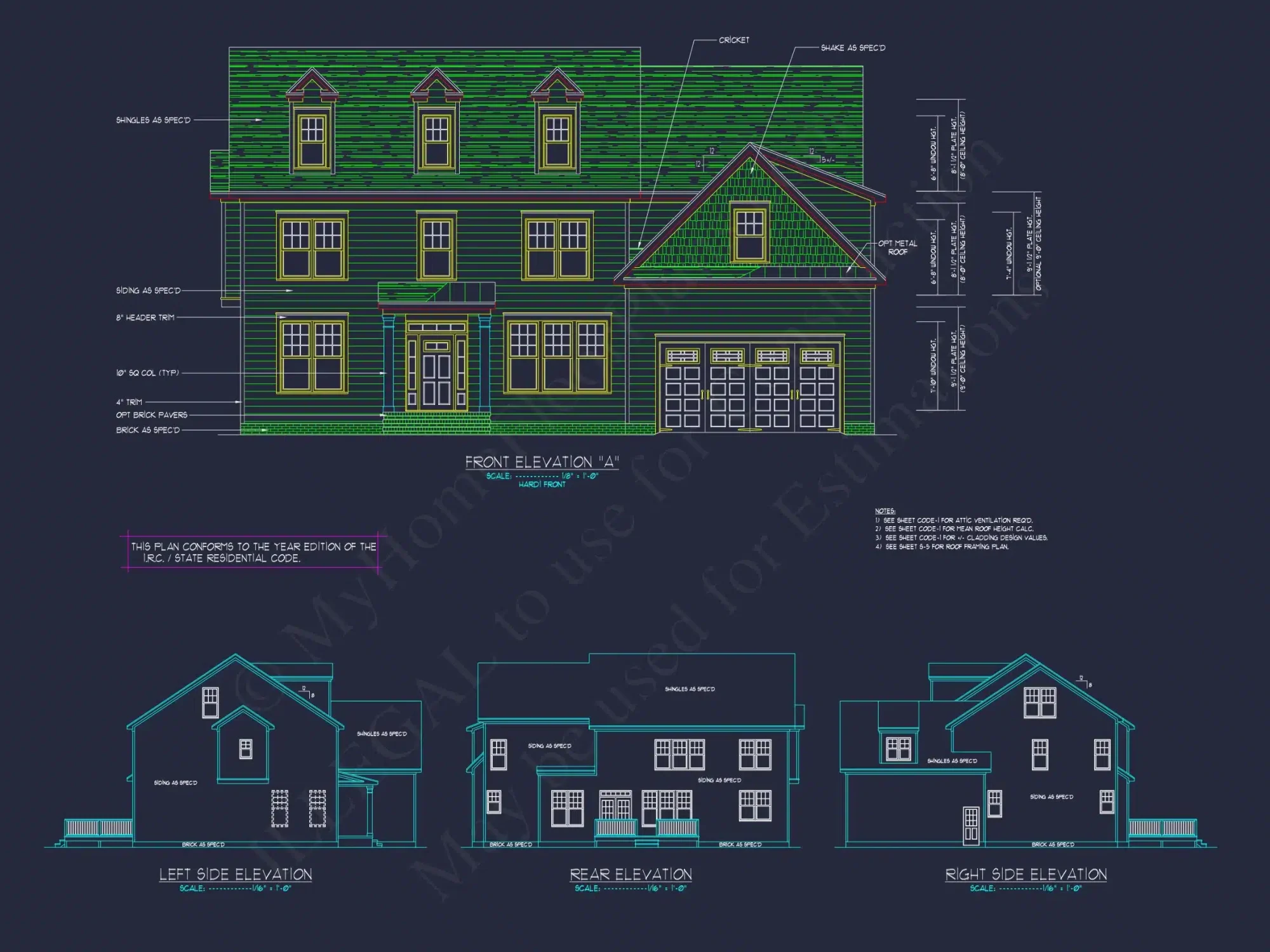 Elegant New American house Plan with Spacious Layout and CAD Blueprint