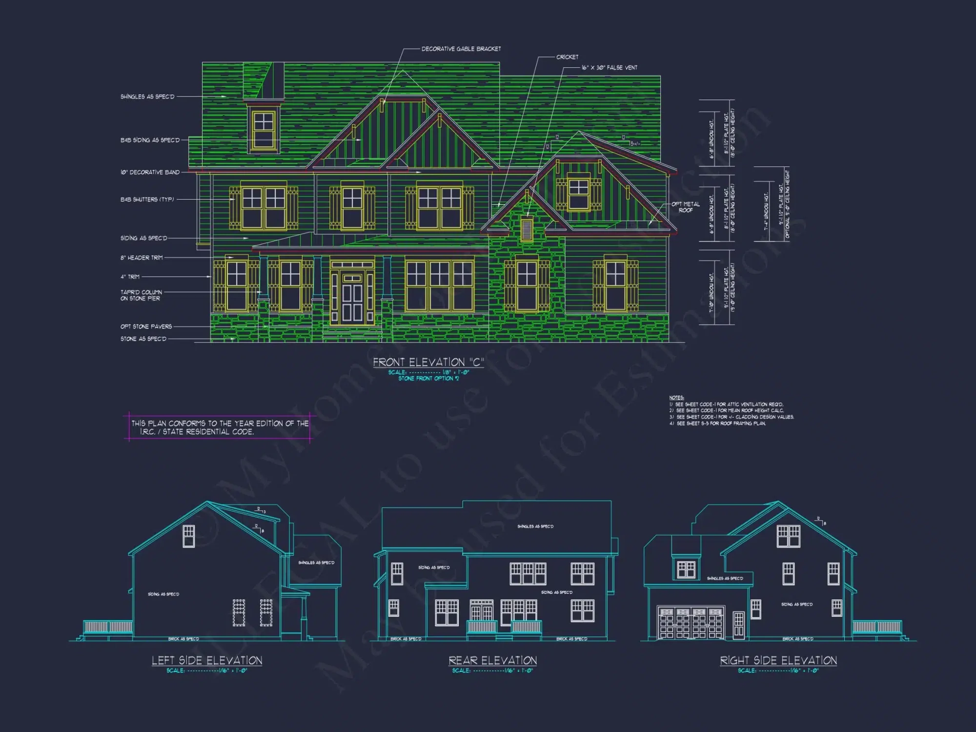 Elegant New American house Plan with Spacious Layout and CAD Blueprint