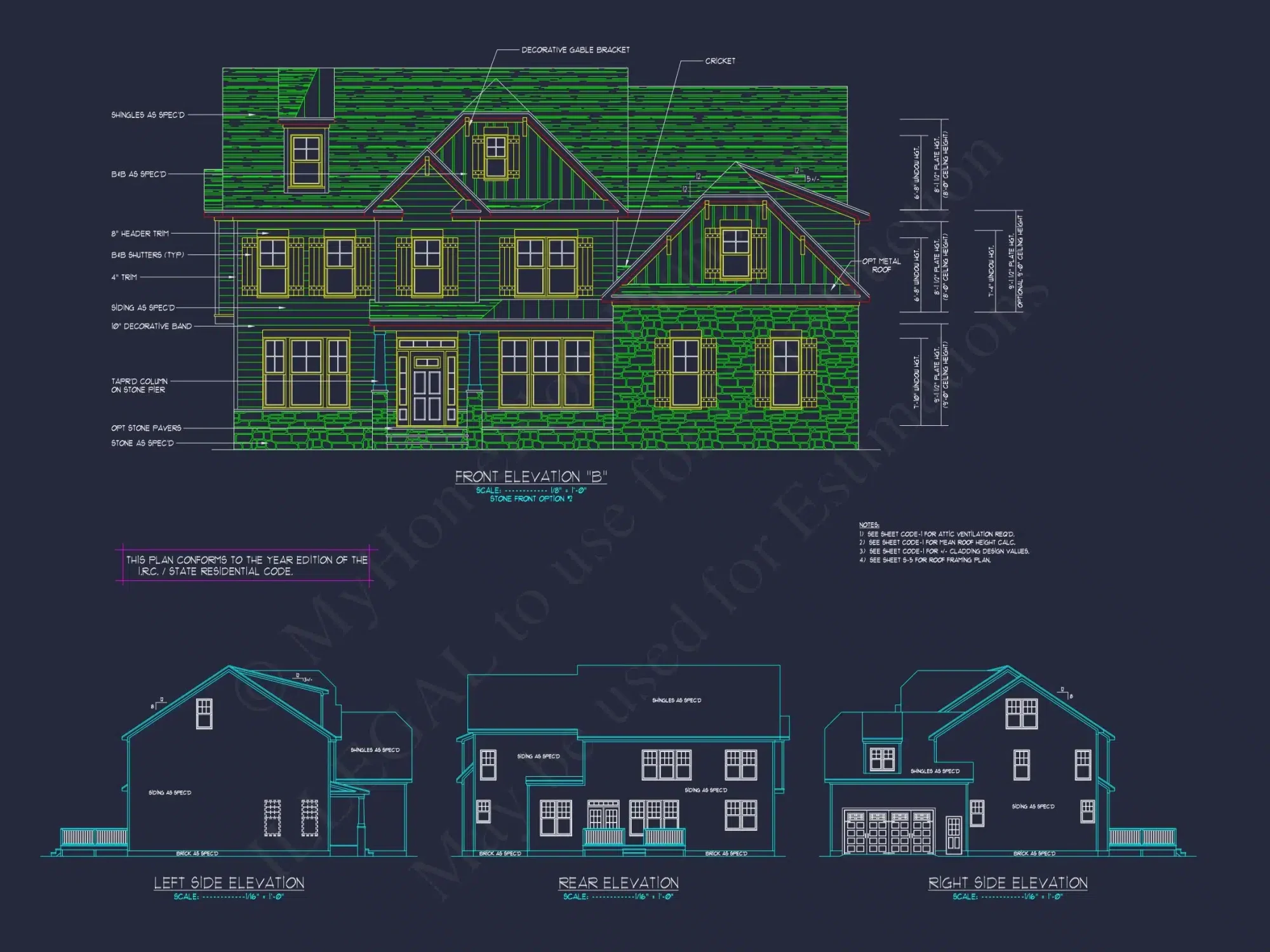 Elegant New American house Plan with Spacious Layout and CAD Blueprint