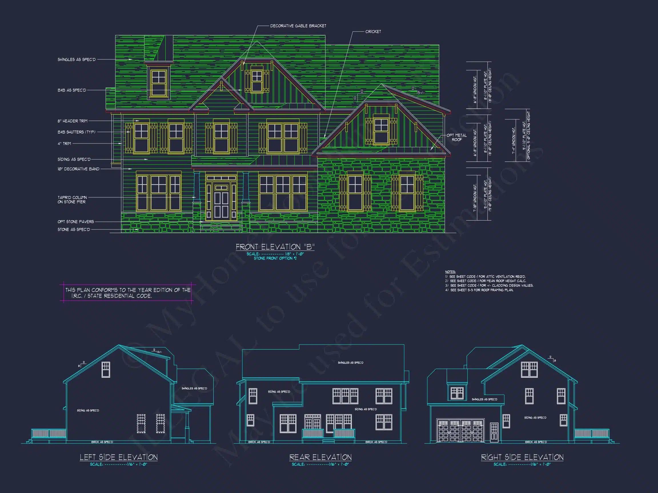 Elegant New American house Plan with Spacious Layout and CAD Blueprint