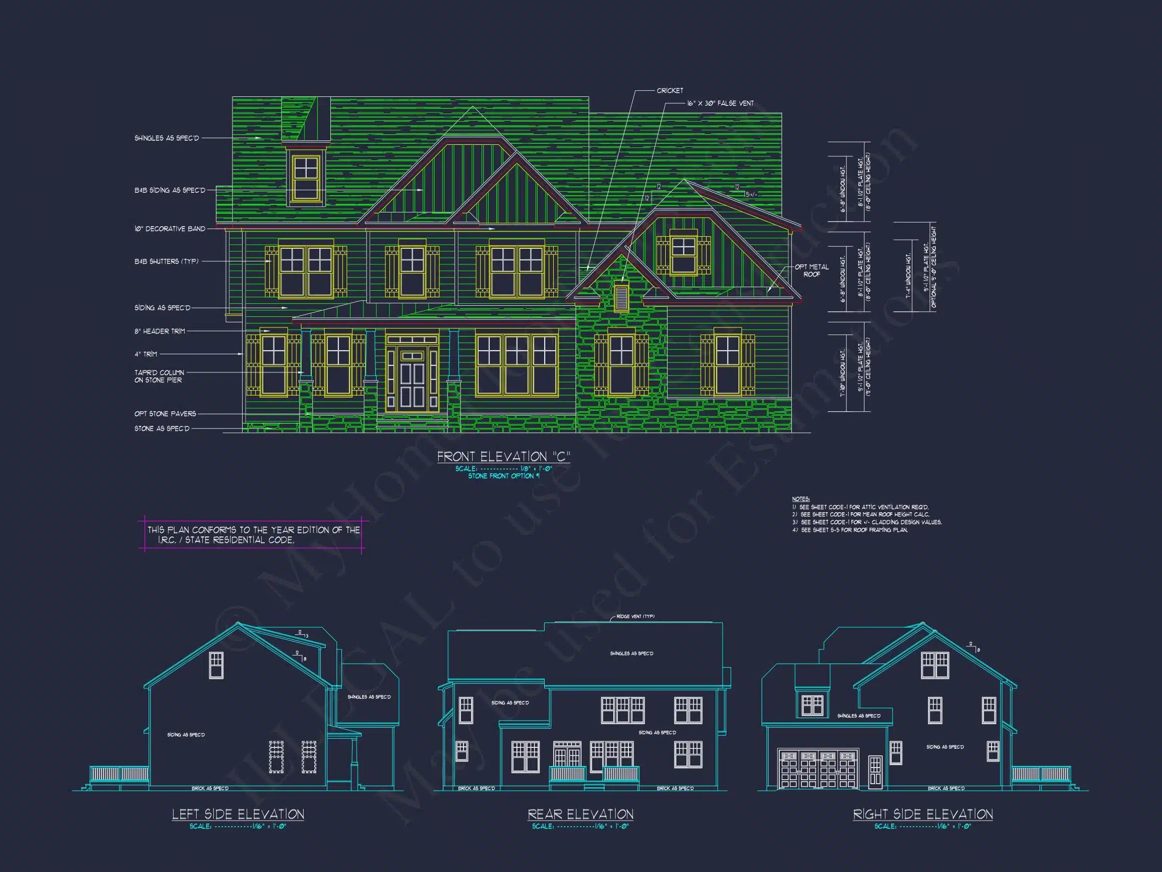 Elegant New American house Plan with Spacious Layout and CAD Blueprint