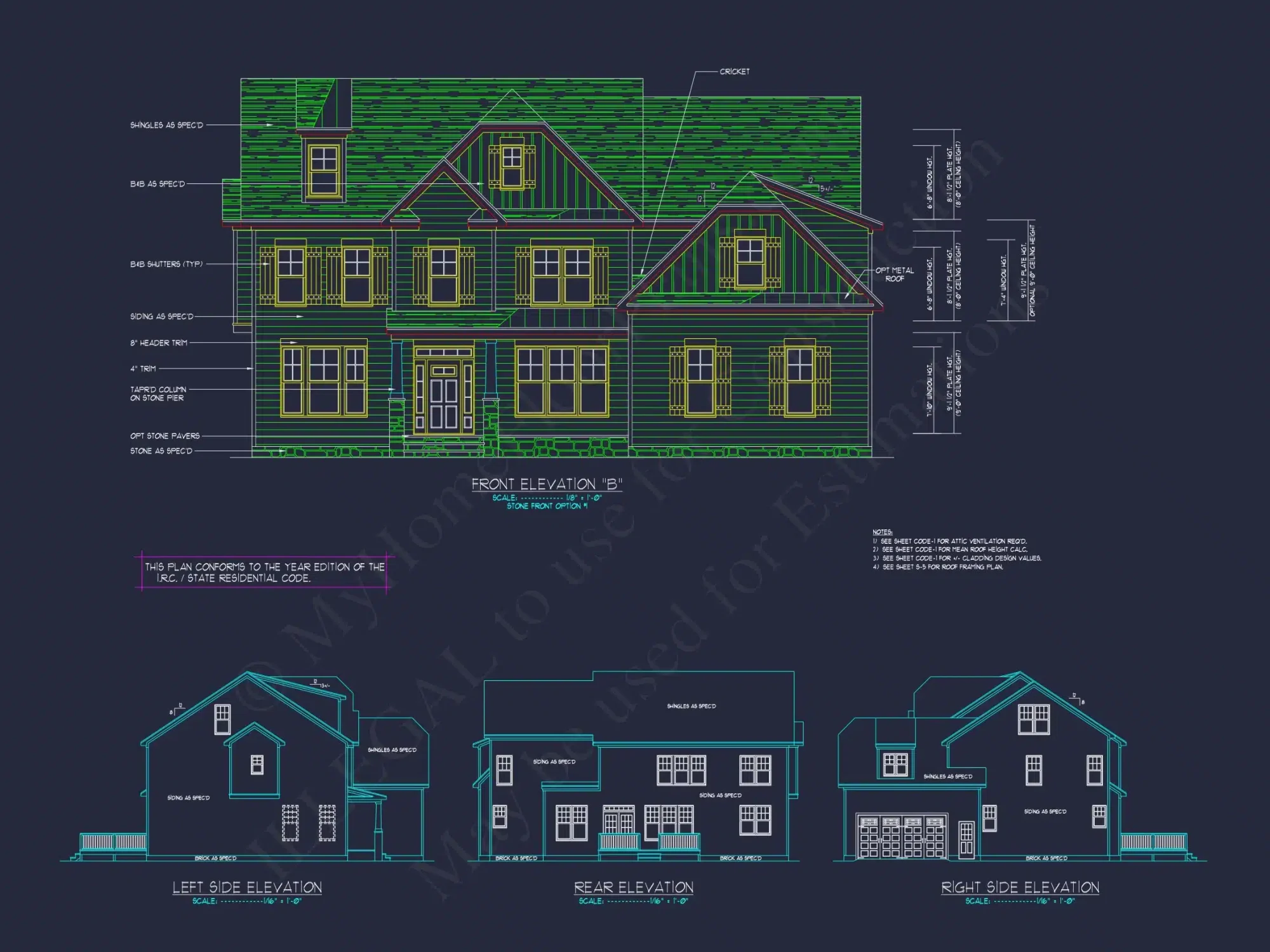 Elegant New American house Plan with Spacious Layout and CAD Blueprint