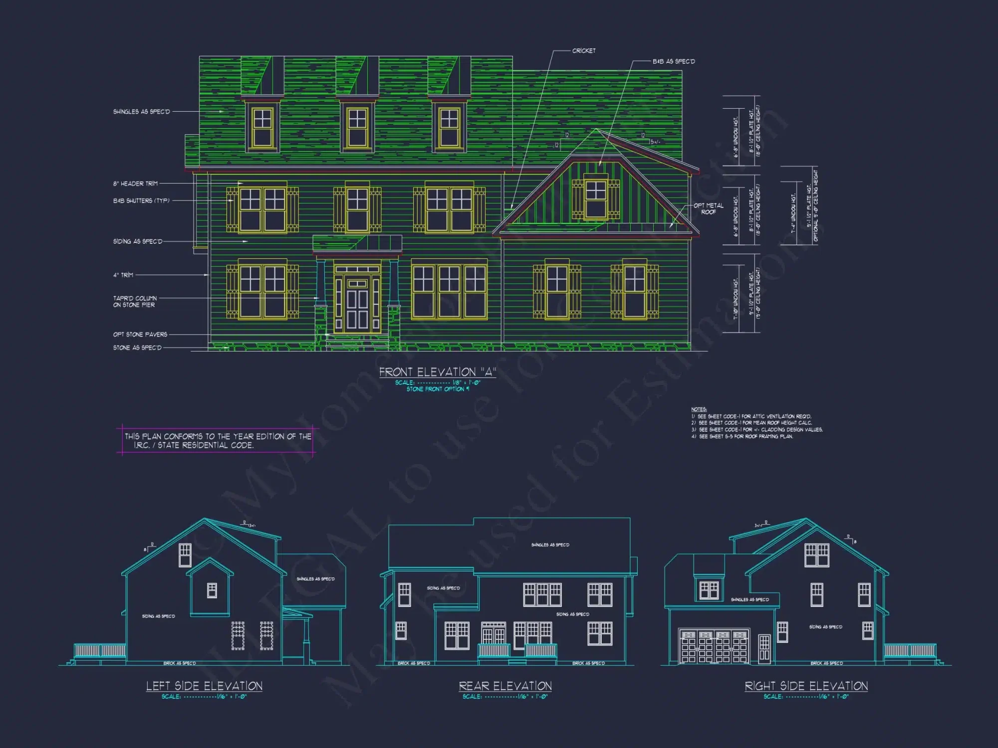 Elegant New American house Plan with Spacious Layout and CAD Blueprint