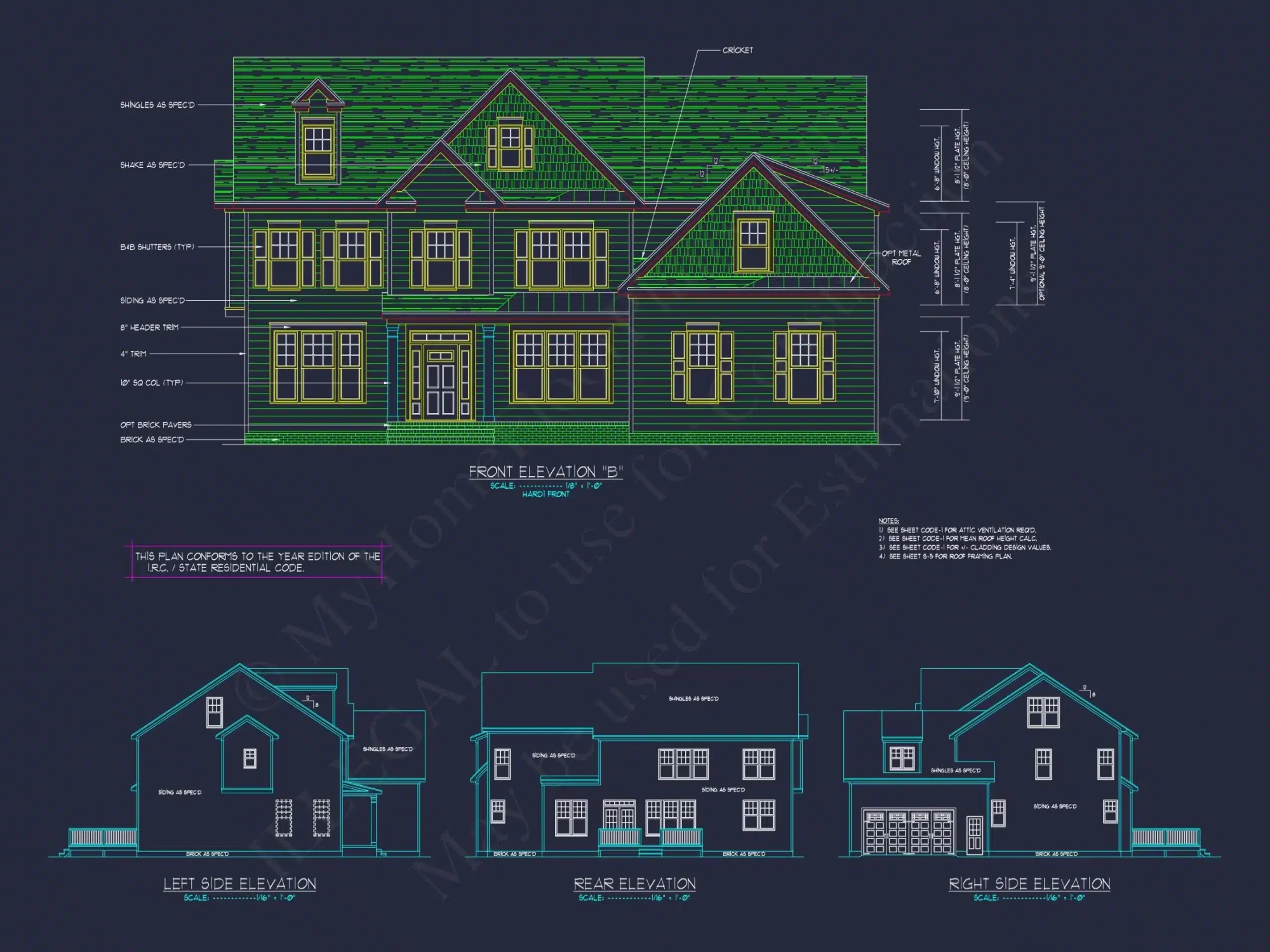 Elegant New American house Plan with Spacious Layout and CAD Blueprint