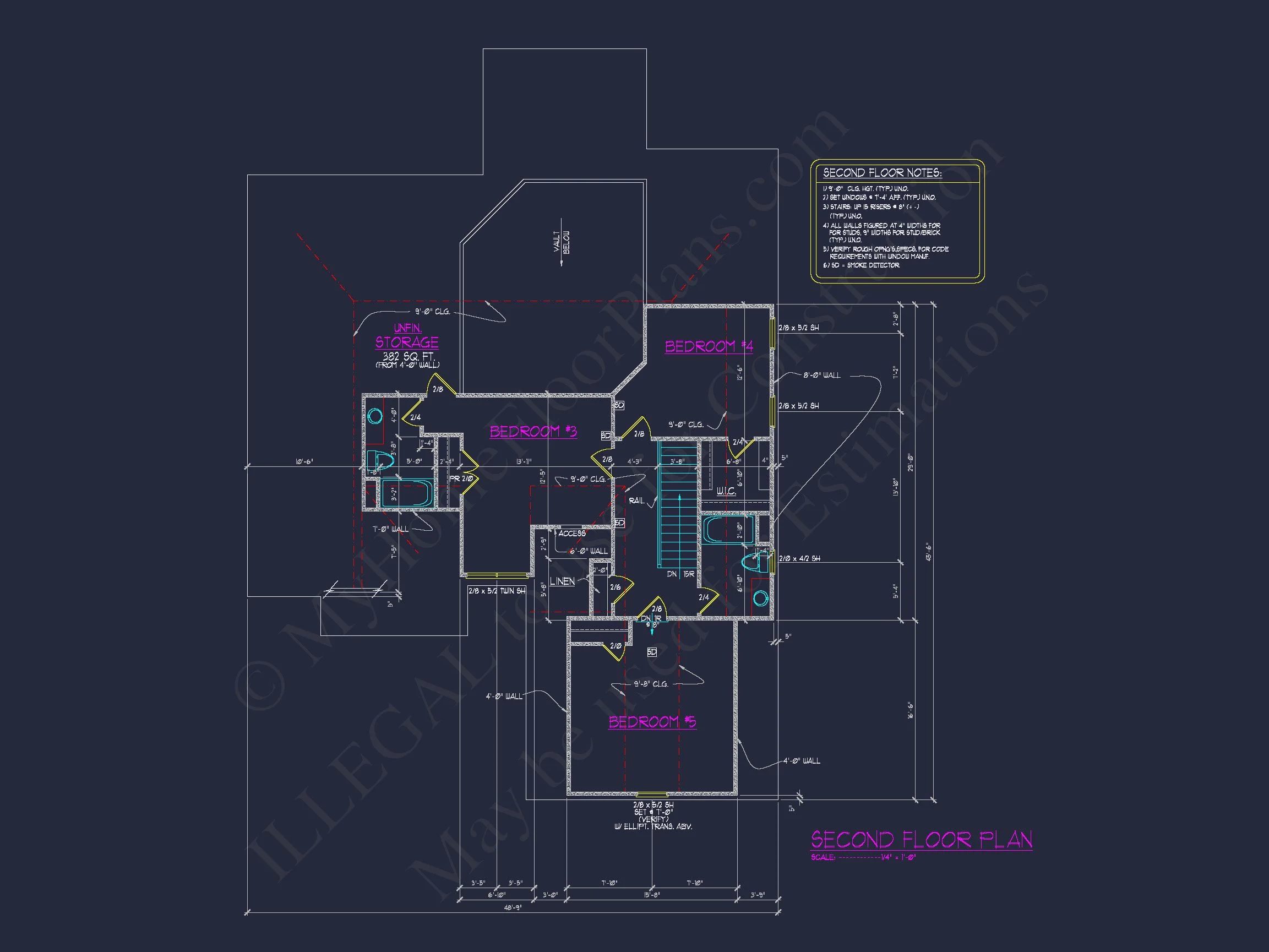 12-1074 HOUSE PLAN - Beautiful House Plan Featuring 5 Beds, CAD Blueprints & Designs 11 Beautiful house Plan Featuring 5 Beds, CAD Blueprints & Designs