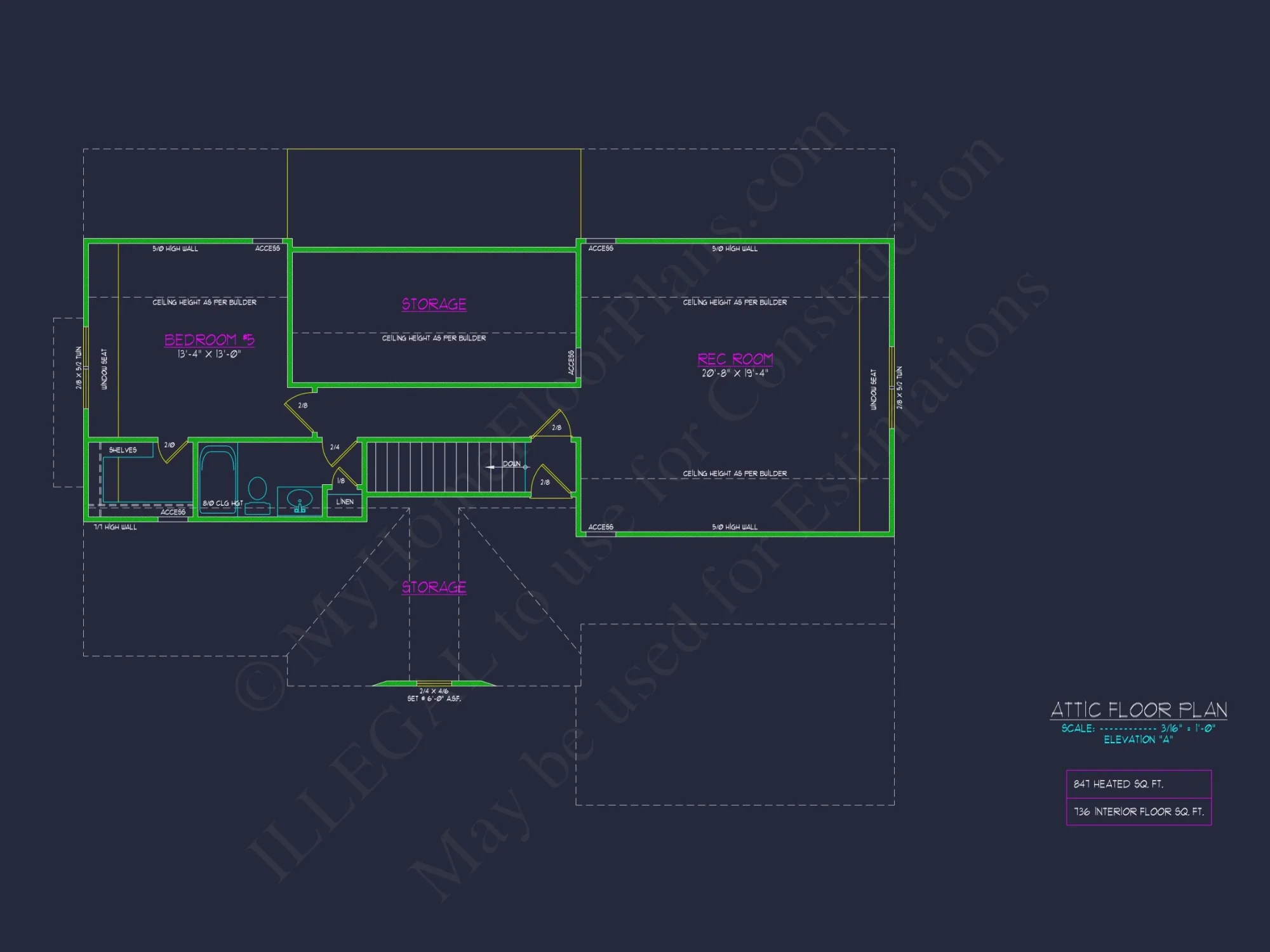 Stunning 5-Bedroom house Plan with Detailed CAD Architecture