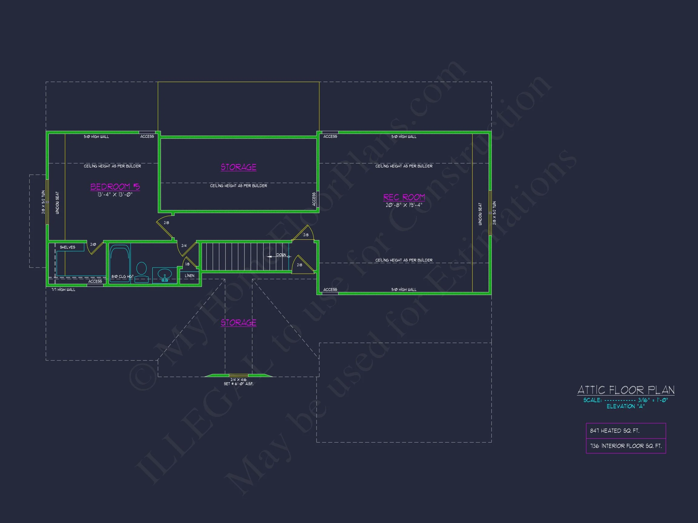 Stunning 5-Bedroom house Plan with Detailed CAD Architecture